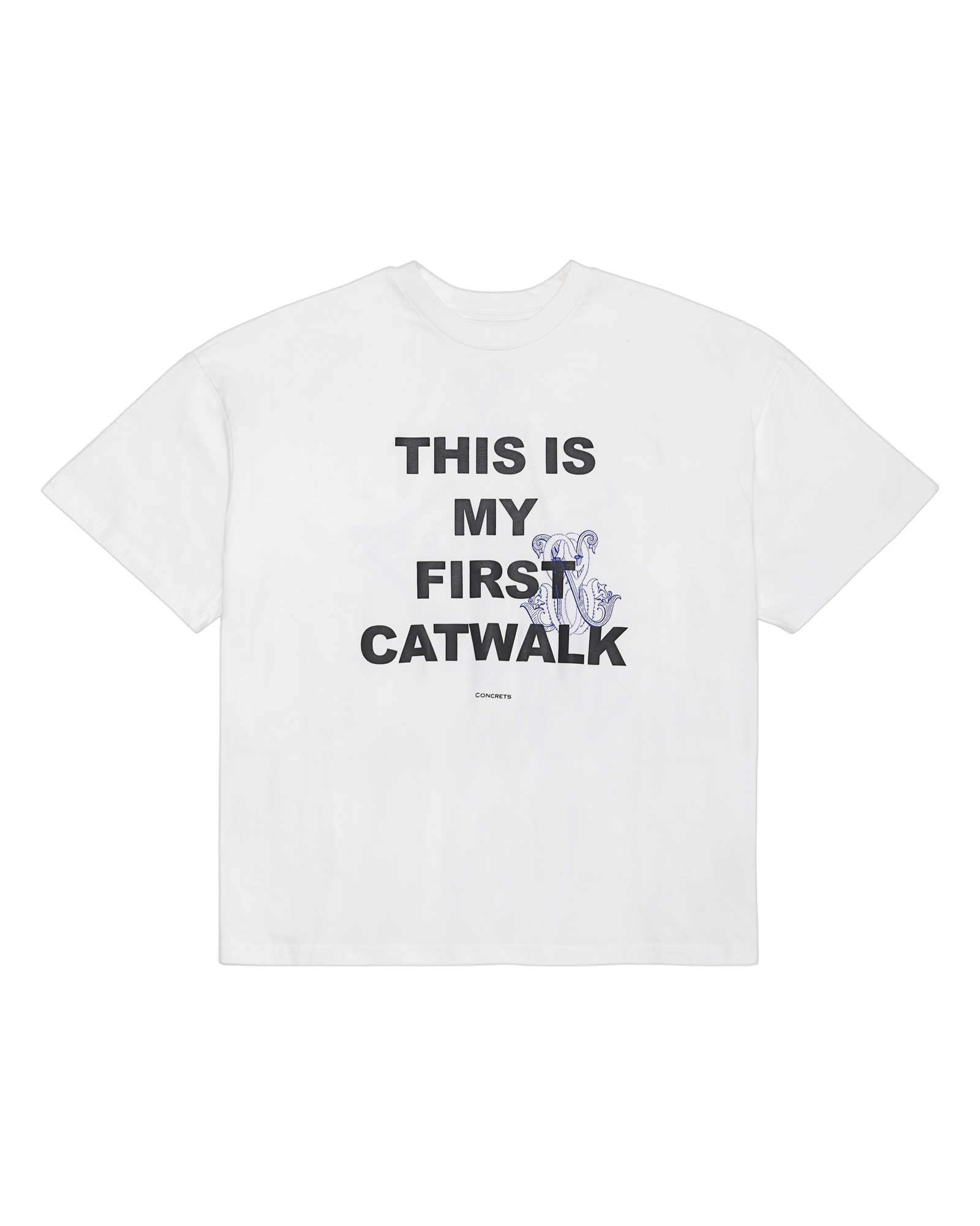 THIS IS MY FIRST CATWALK T-SHIRT — WHITE LANDING