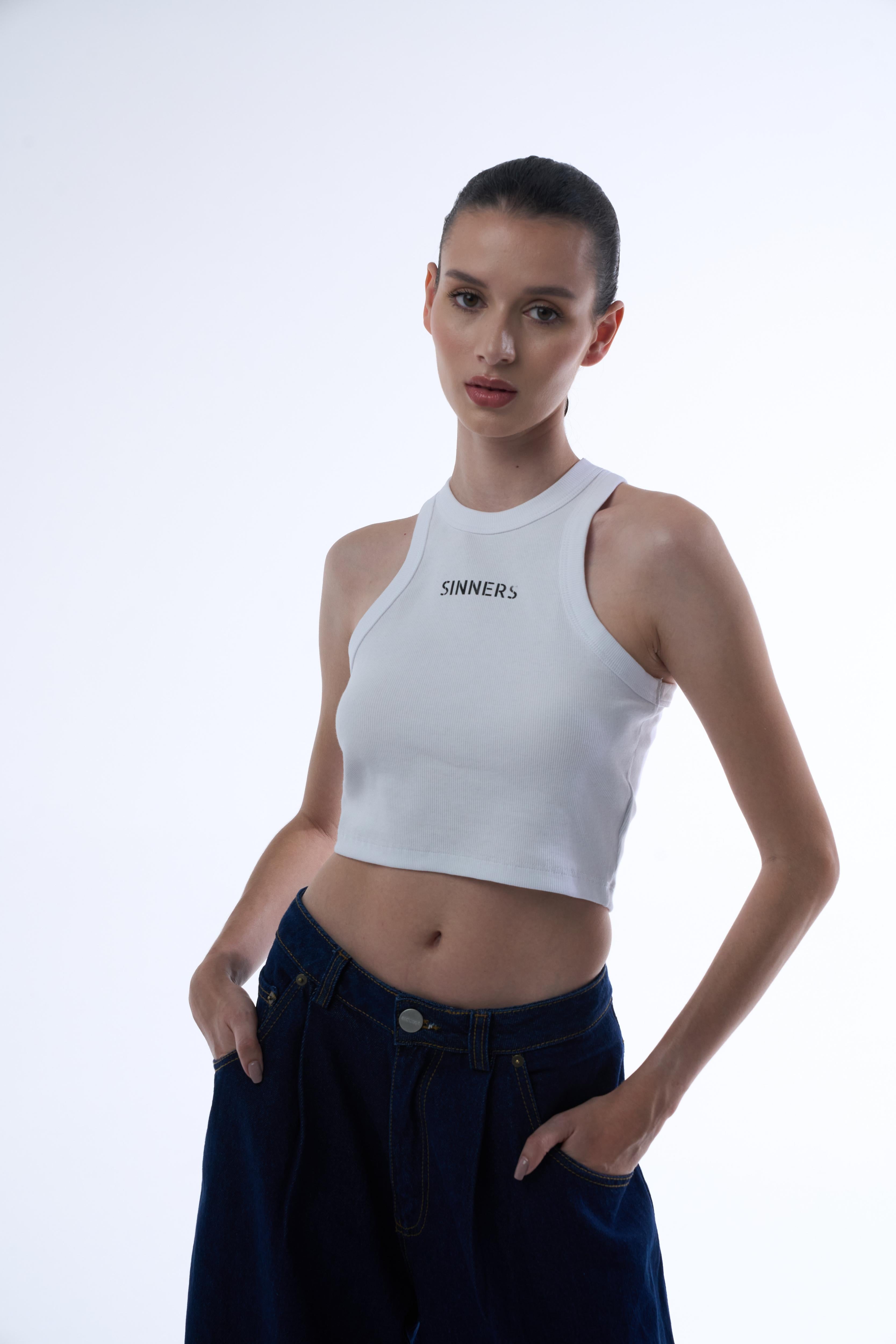 SINNERS WHITE WOMEN TANK TOP