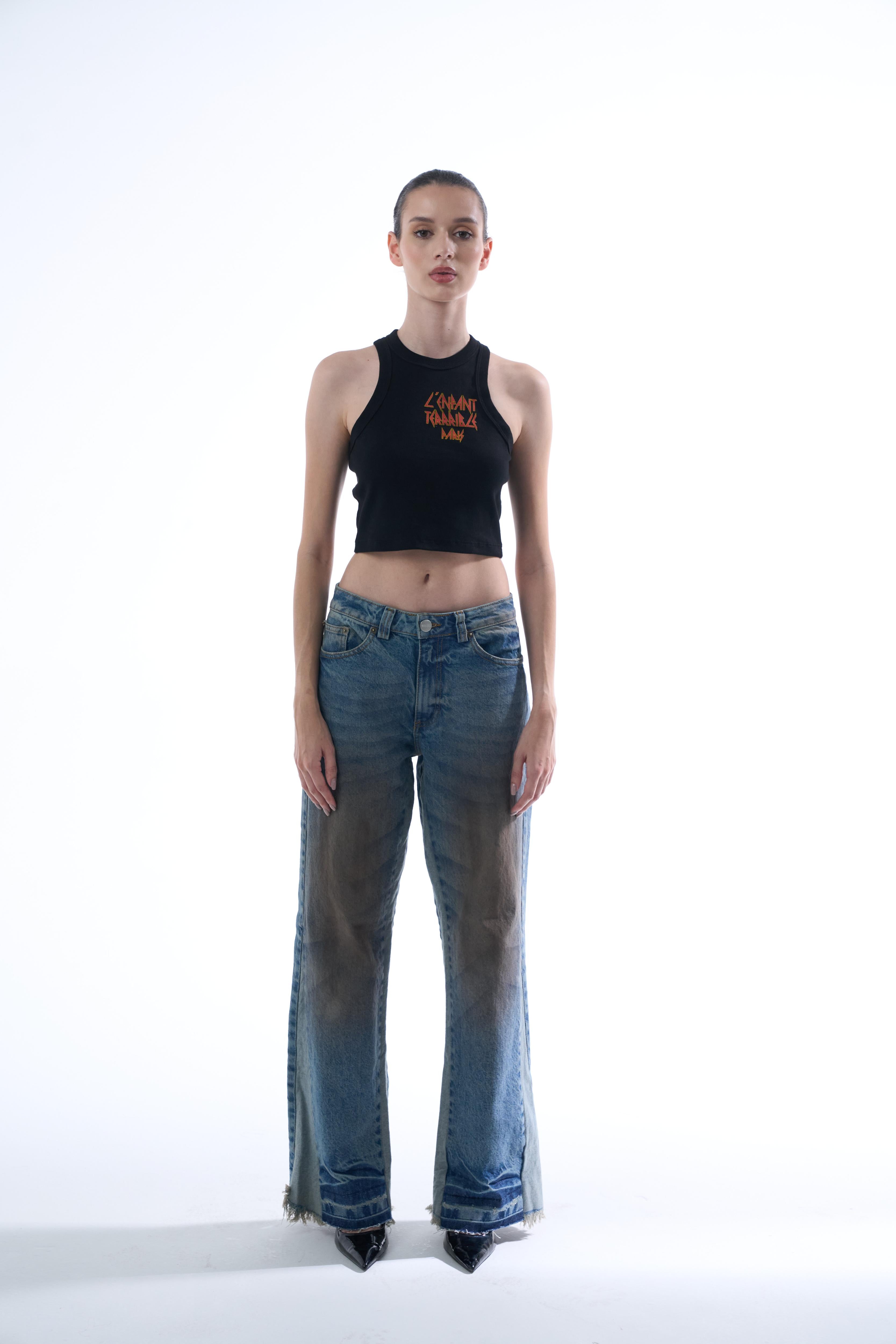 DIRTY FLARED JEANS