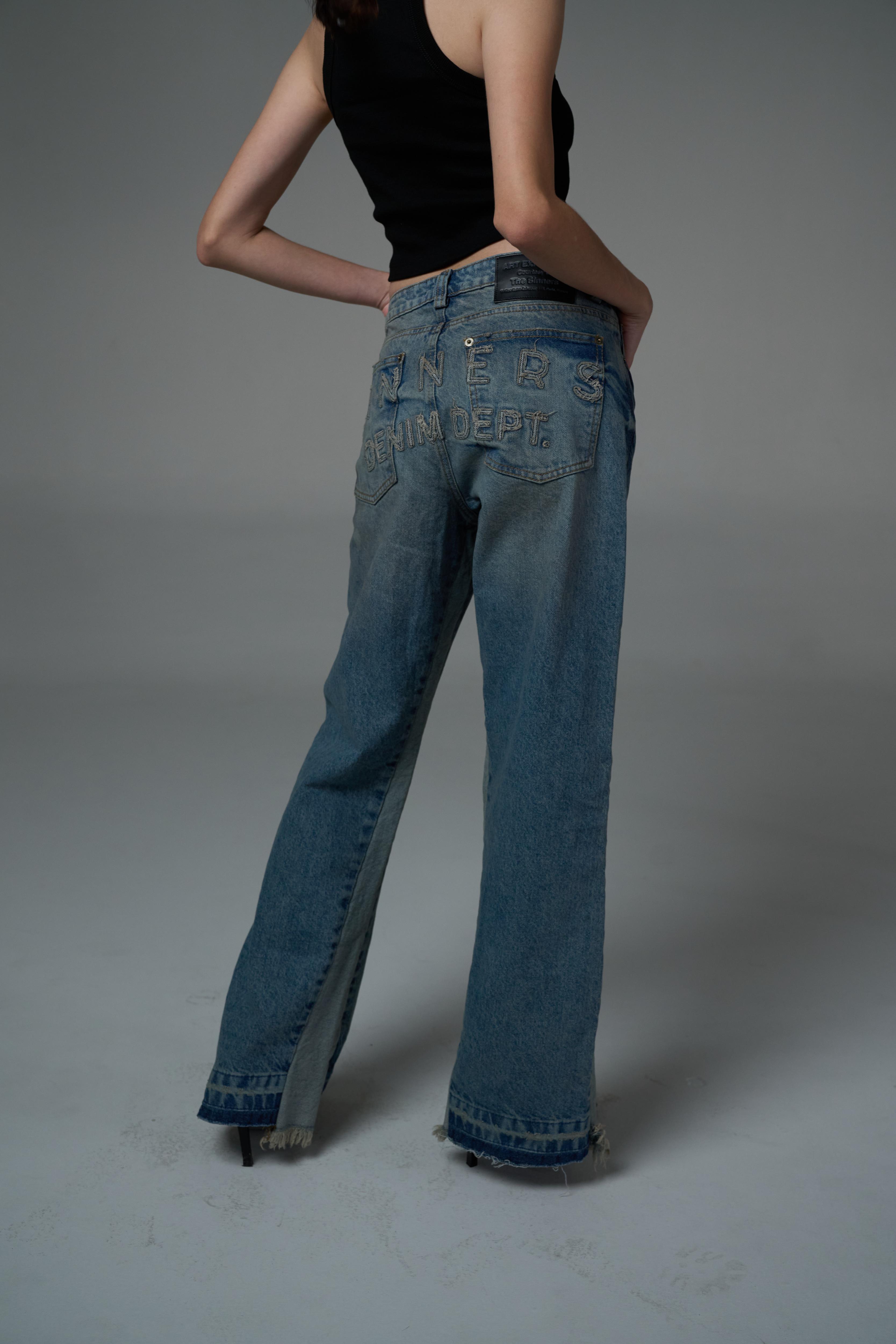 DIRTY FLARED JEANS