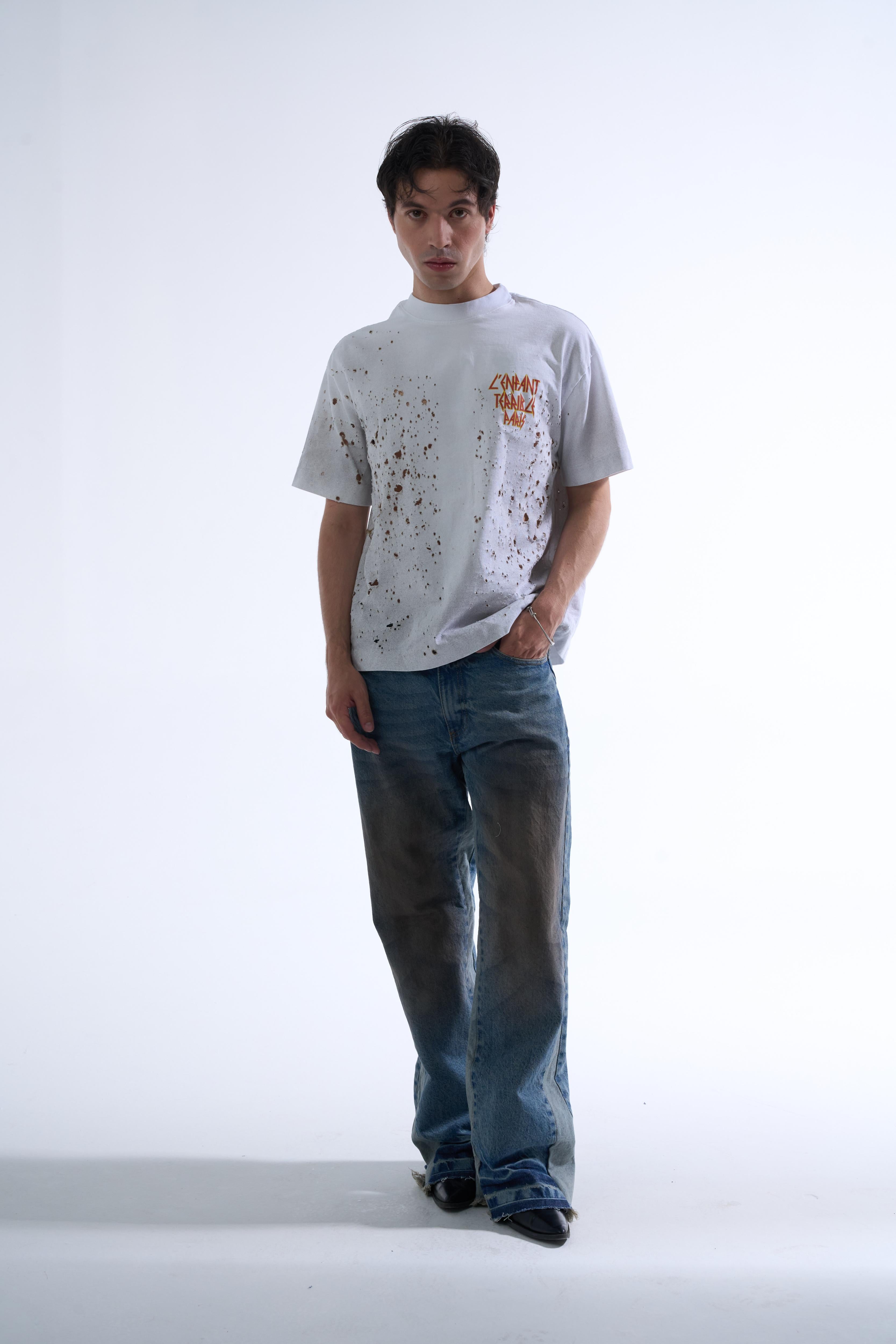 DIRTY FLARED JEANS