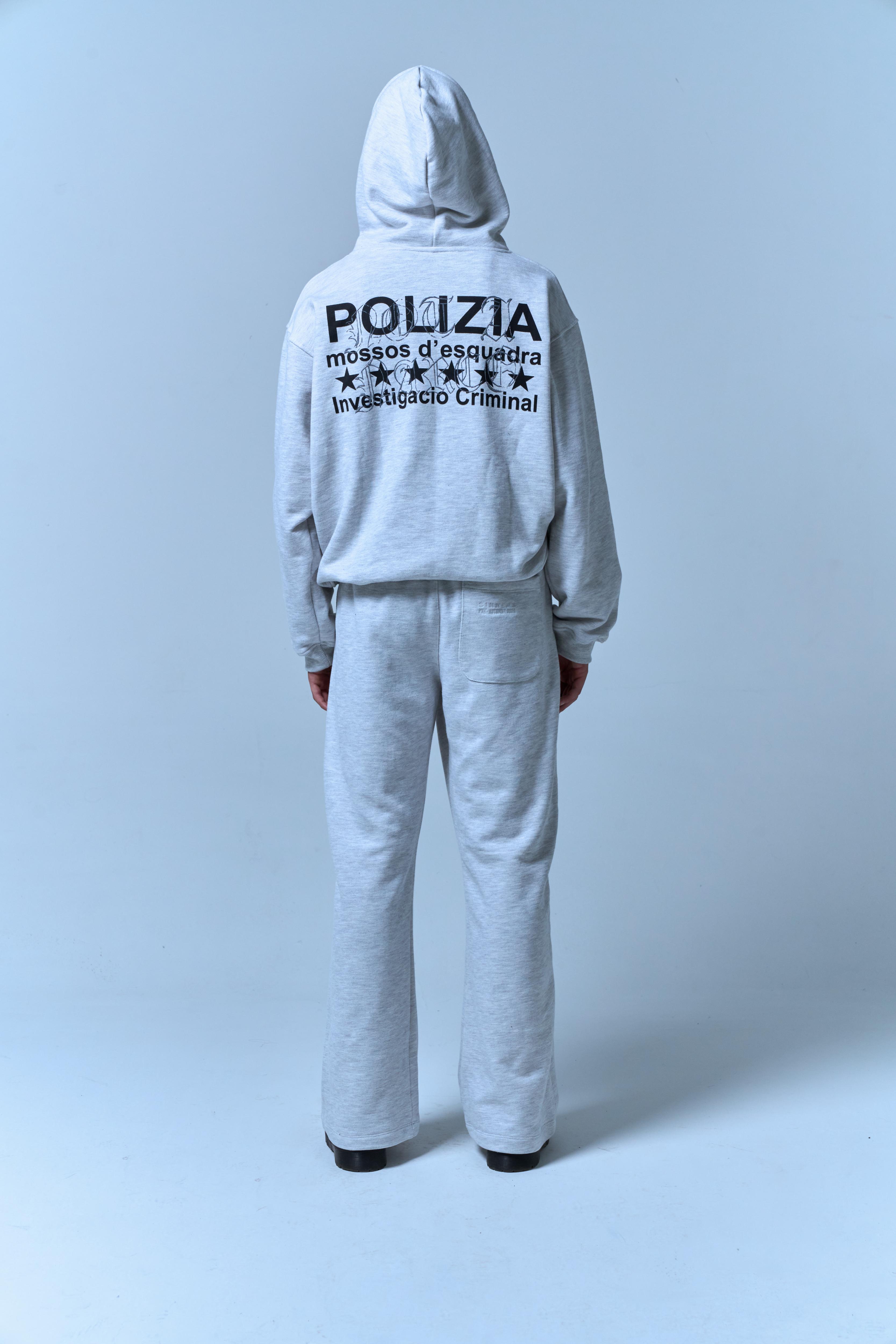 POLIZIA GRAY FLARED SWEATPANTS