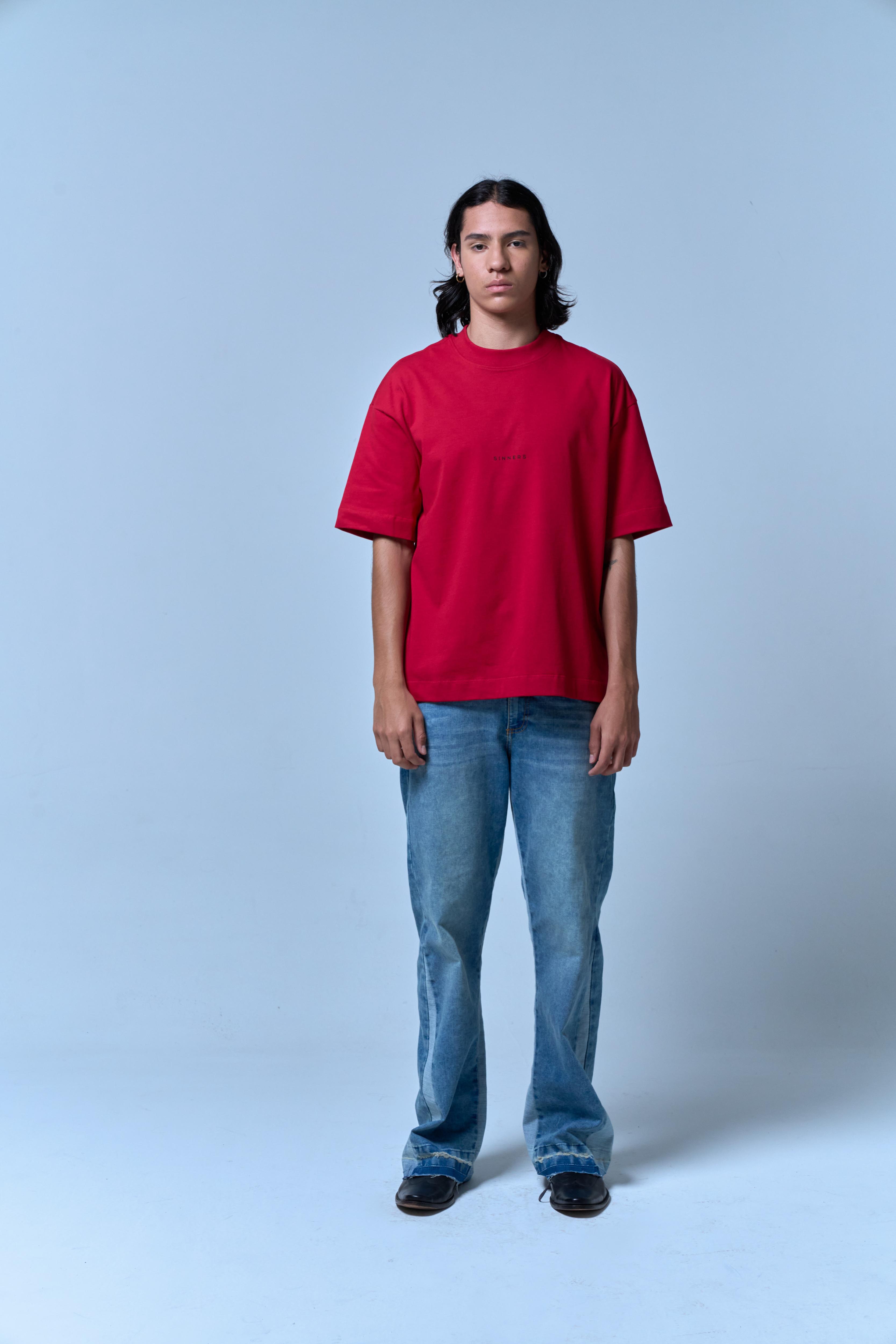 CENTER LOGO RED T-SHIRT