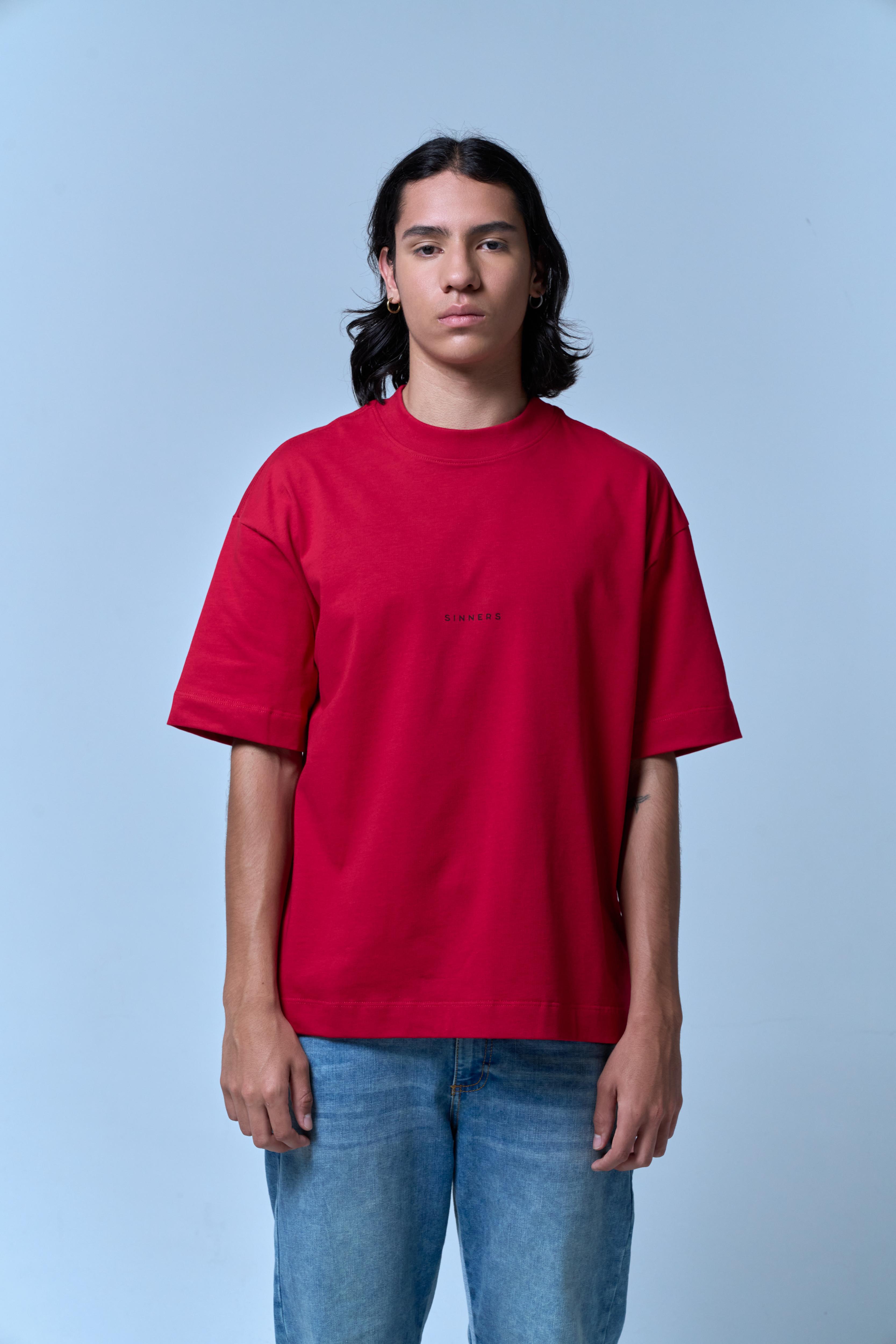 CENTER LOGO RED T-SHIRT