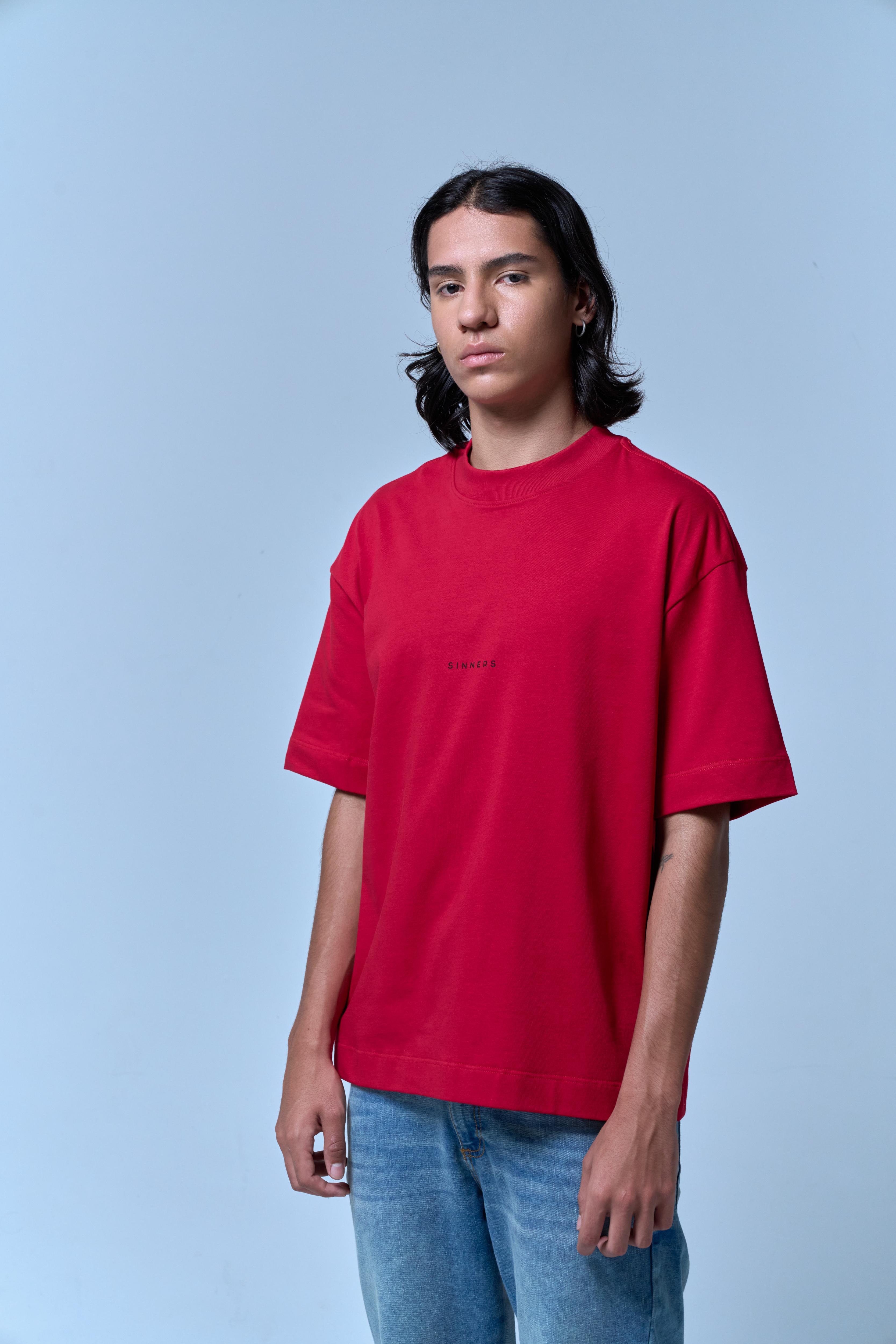 CENTER LOGO RED T-SHIRT