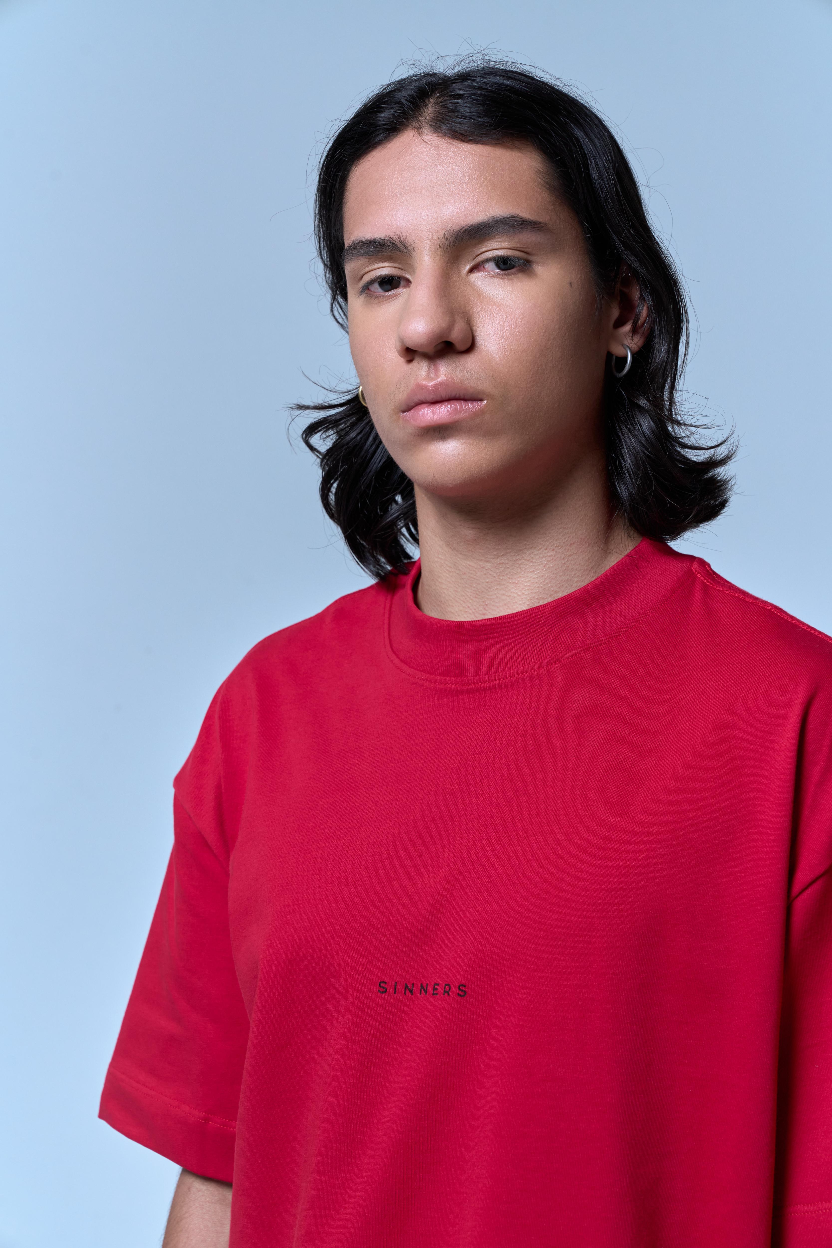 CENTER LOGO RED T-SHIRT