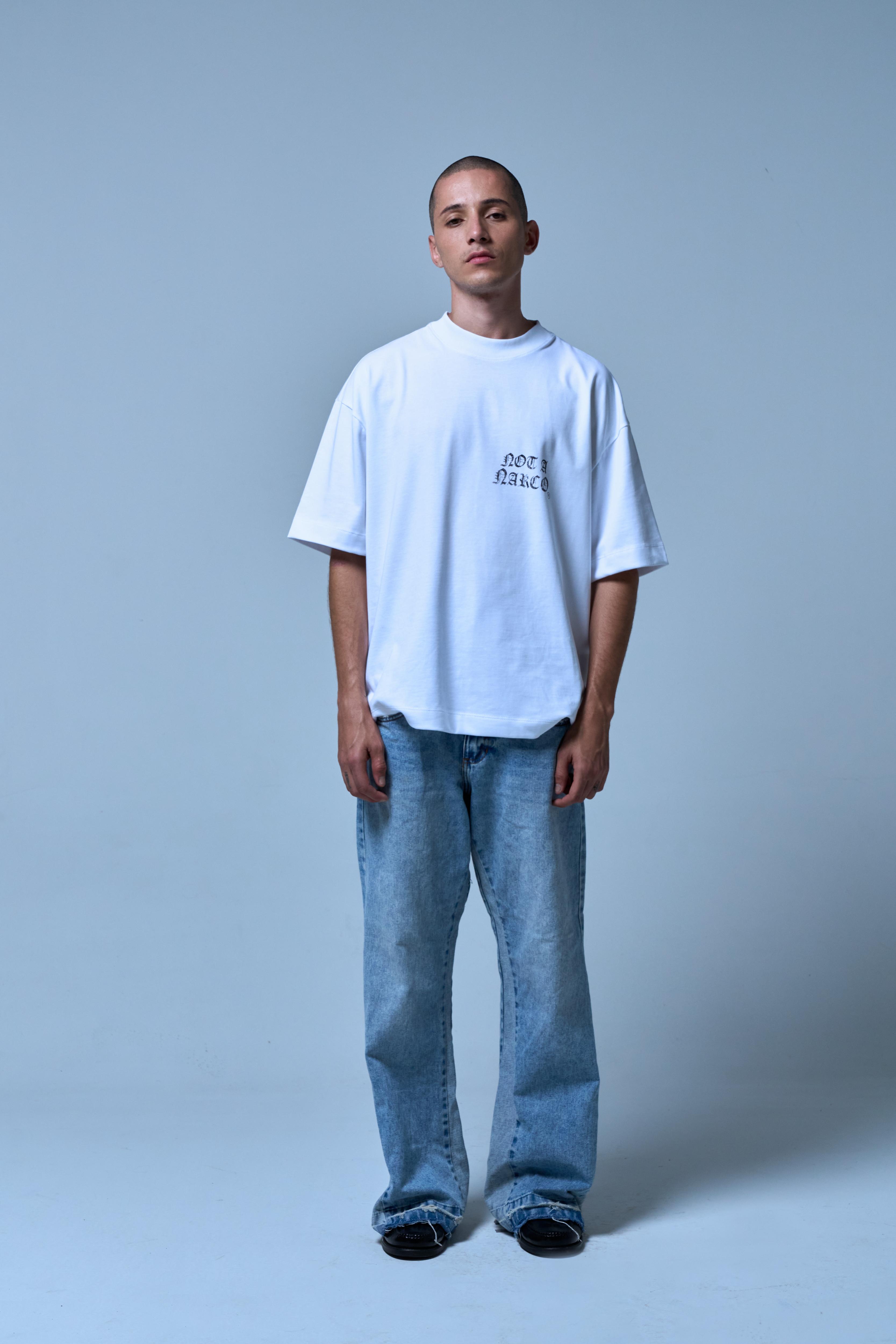 NOT A NARCO FW25 WHITE T-SHIRT