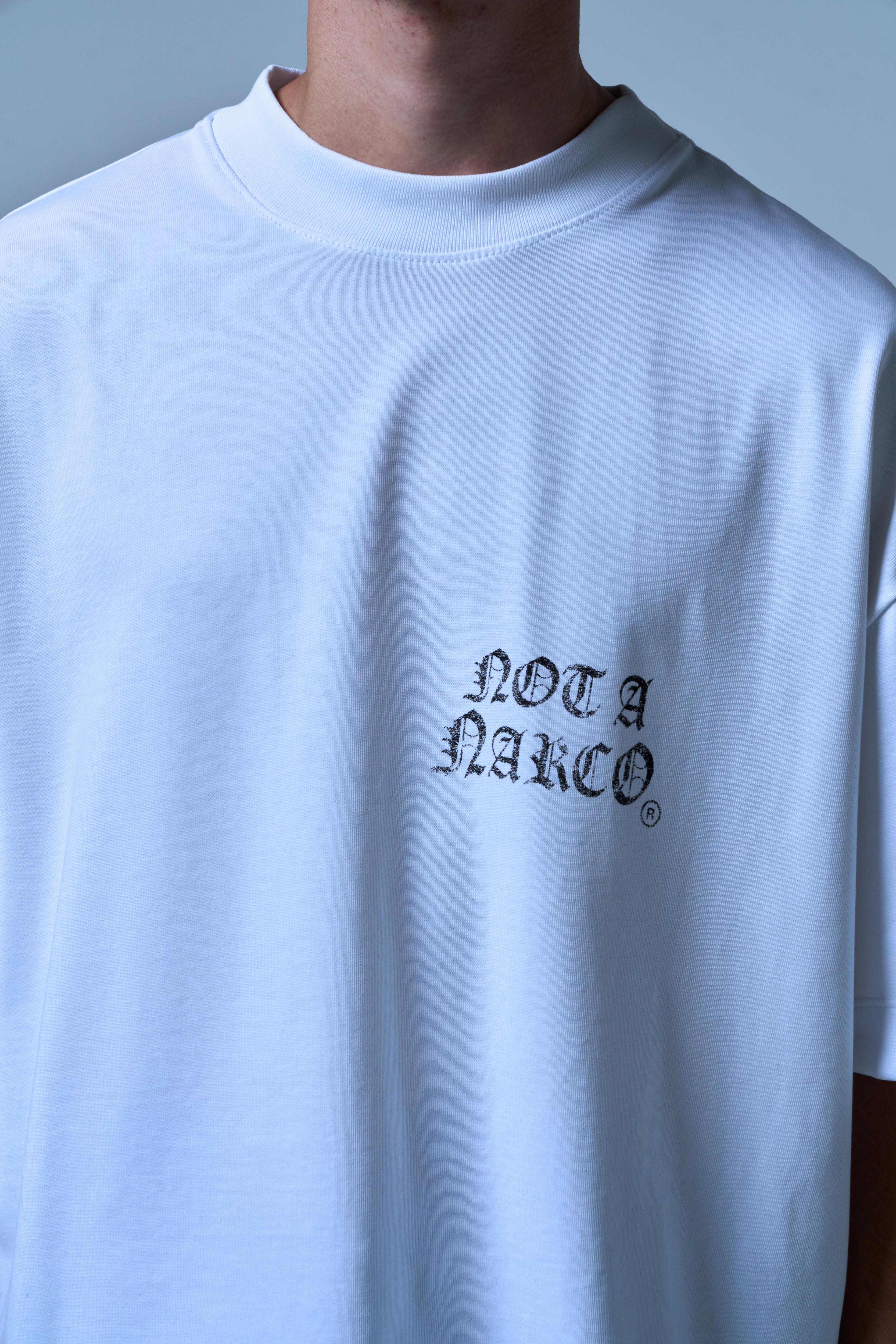NOT A NARCO FW25 WHITE T-SHIRT