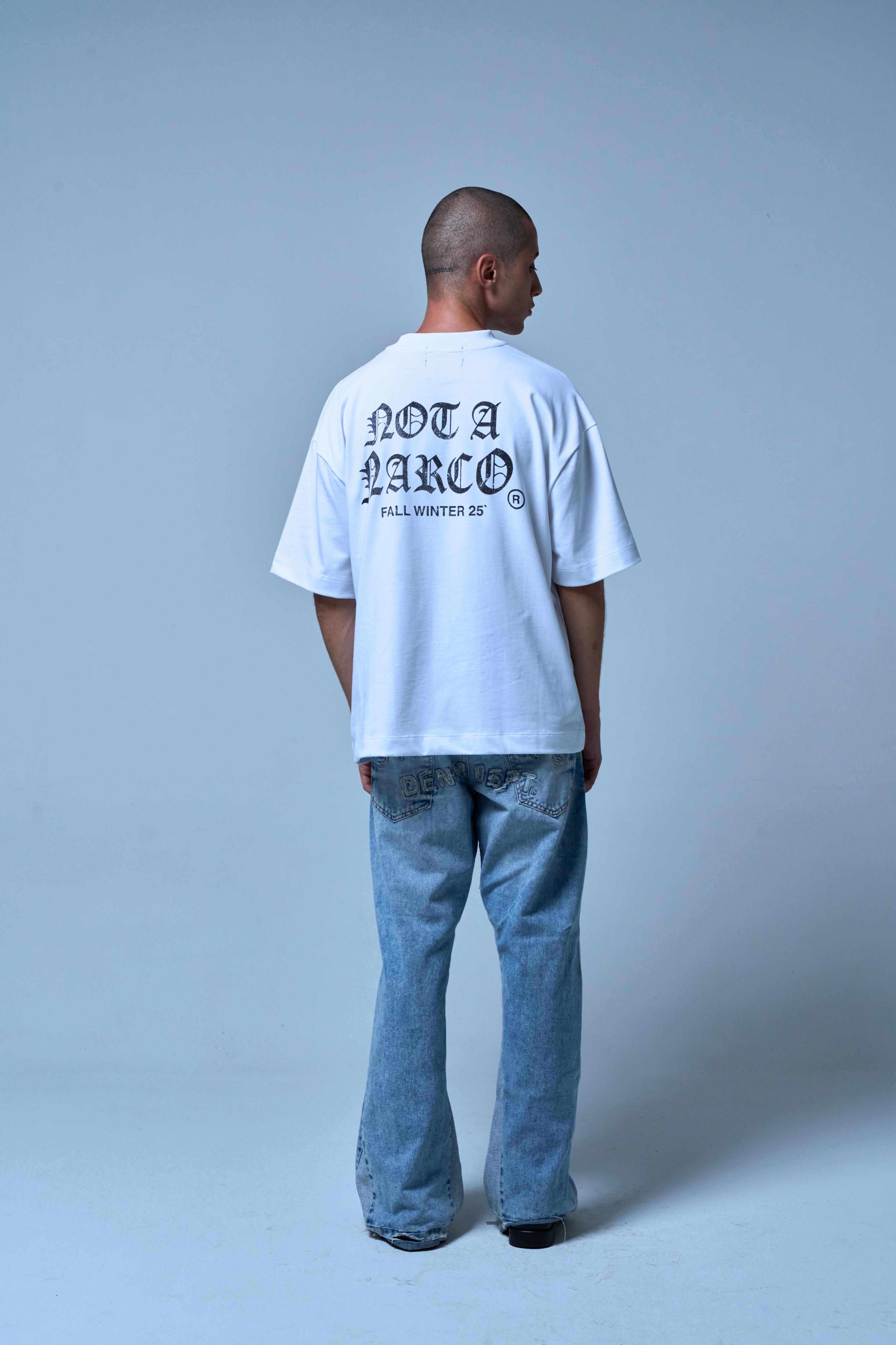 NOT A NARCO FW25 WHITE T-SHIRT