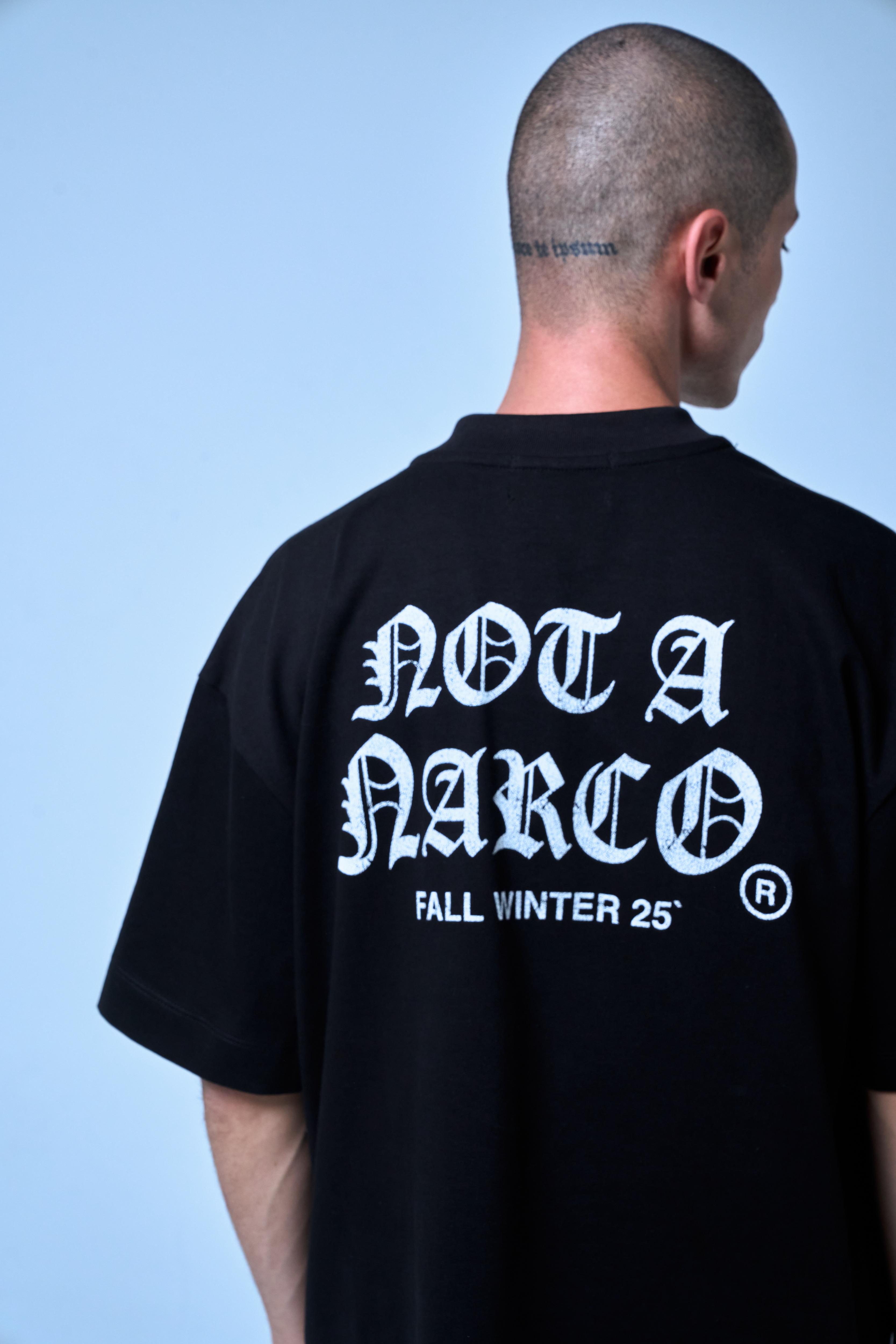 NOT A NARCO FW25 BLACK T-SHIRT