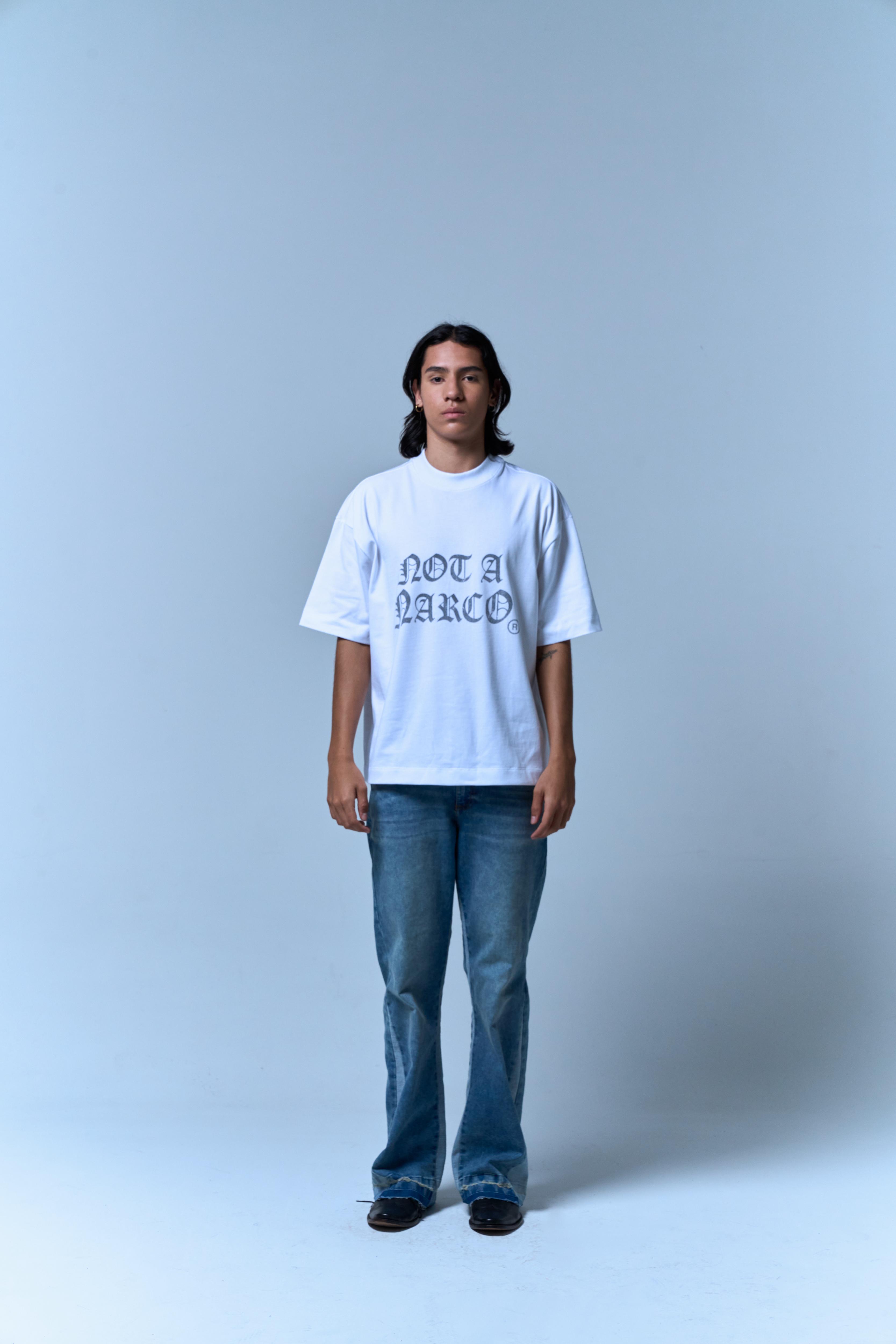 NOT A NARCO WHITE T-SHIRT
