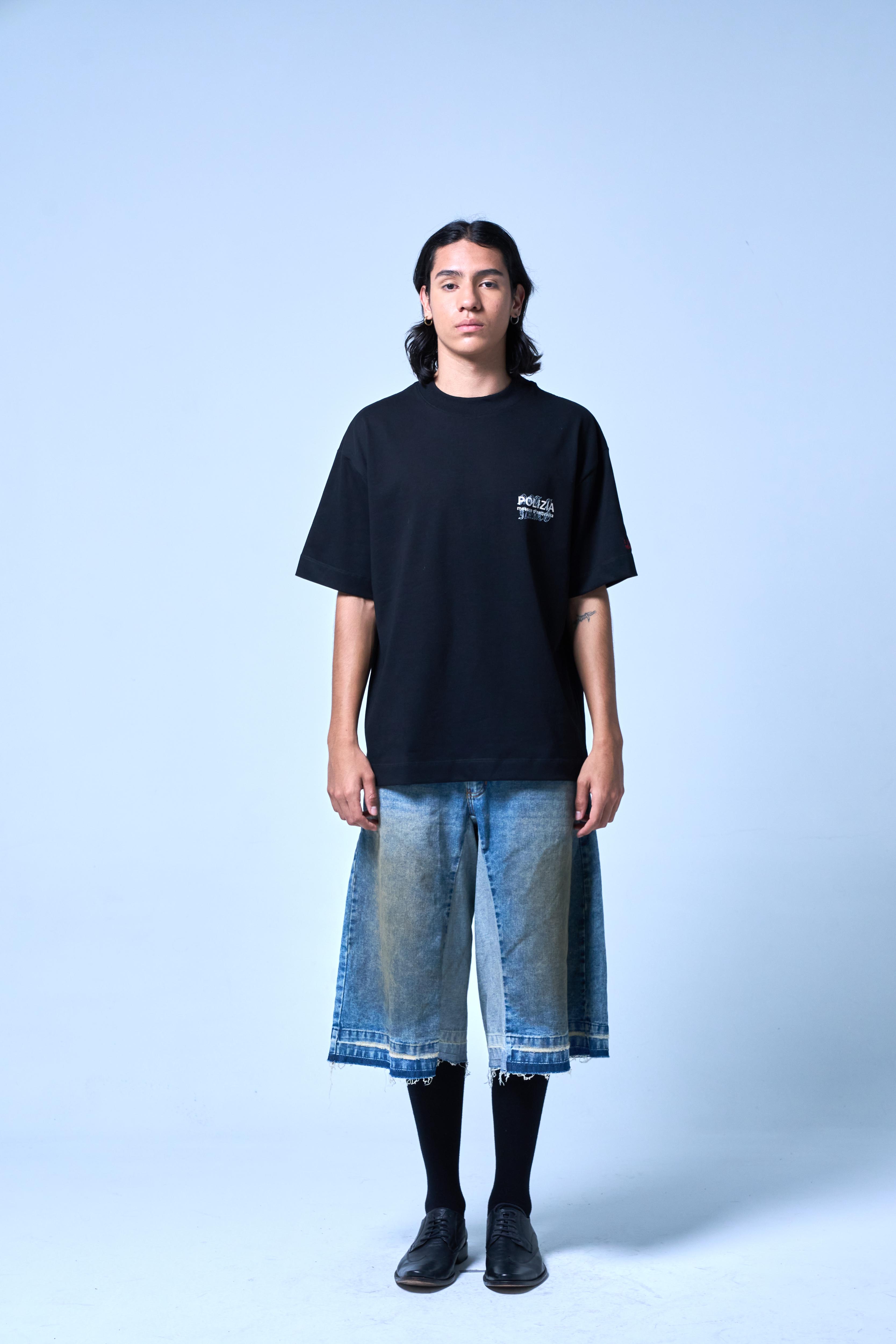POLIZIA BLACK T-SHIRT