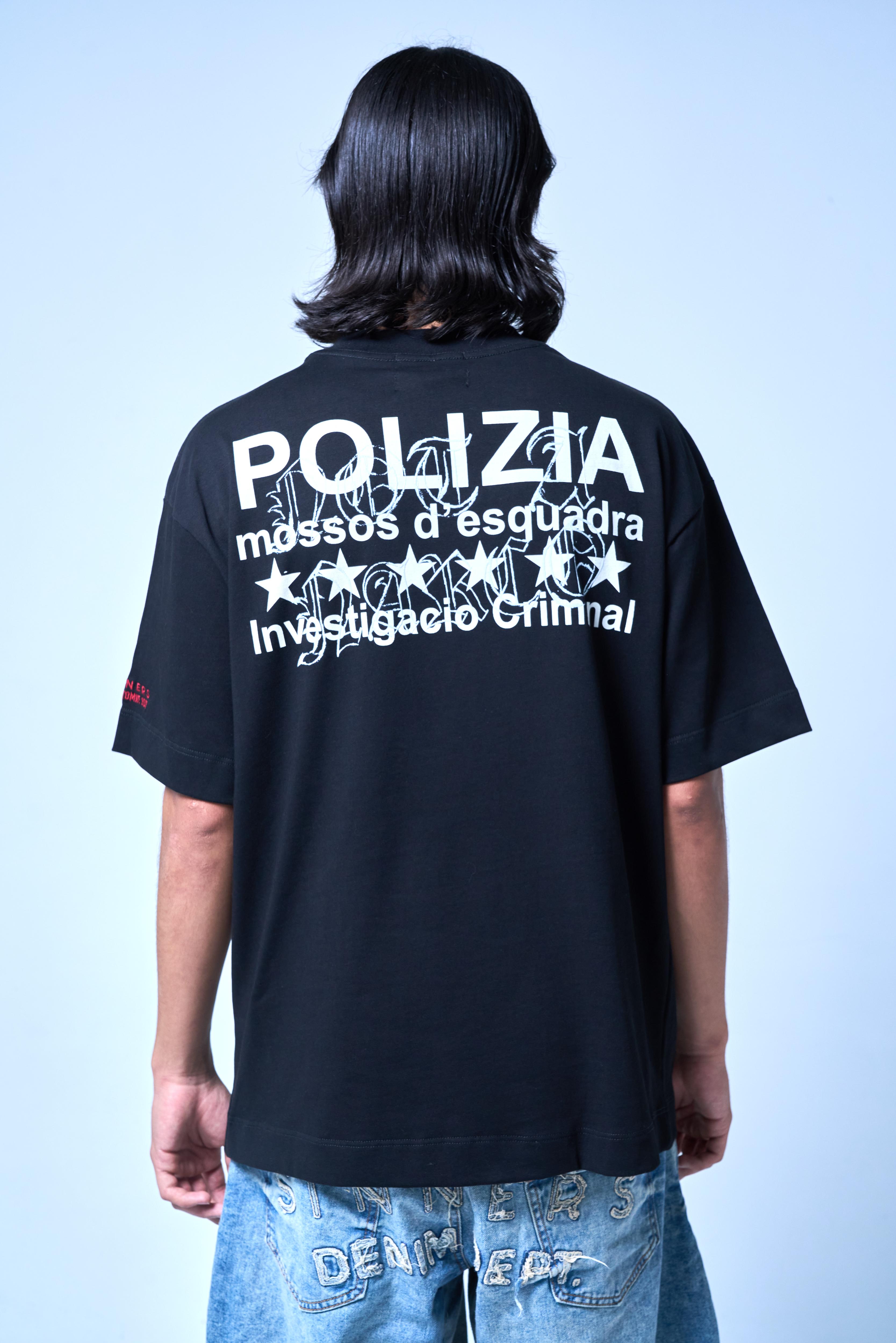 POLIZIA BLACK T-SHIRT