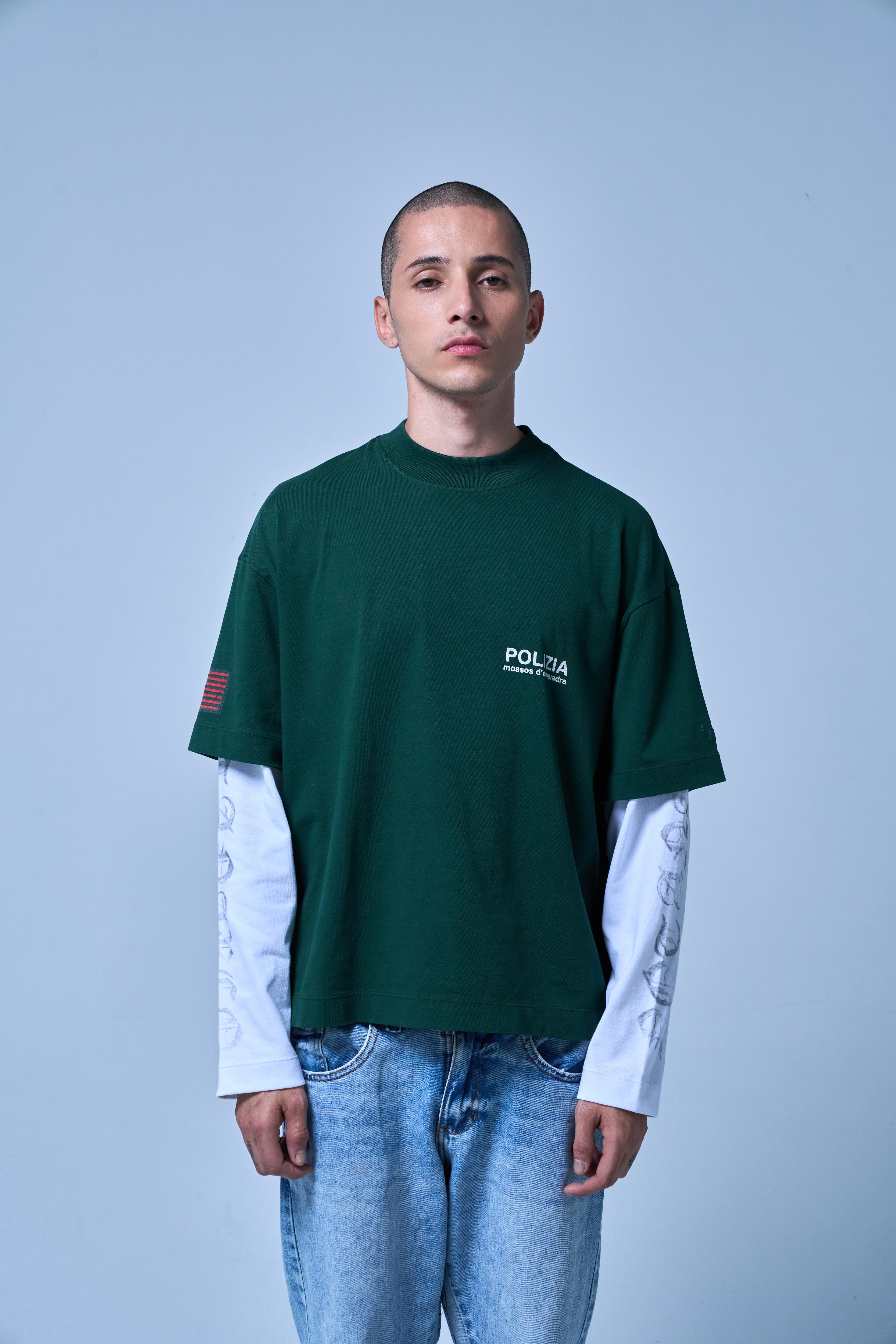 POLIZIA GREEN DOUBLE SLEEVE