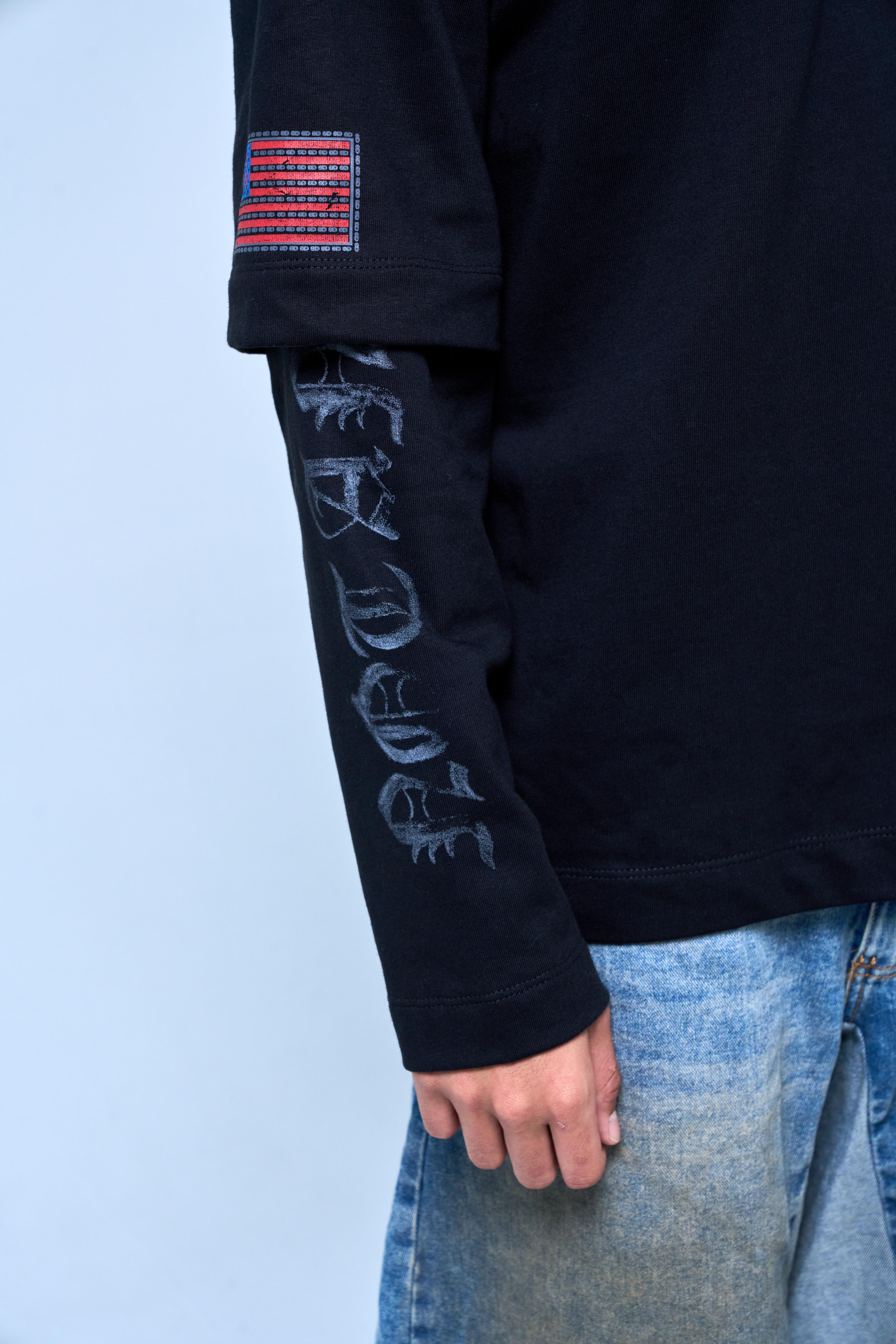 POLIZIA BLACK DOUBLE SLEEVE