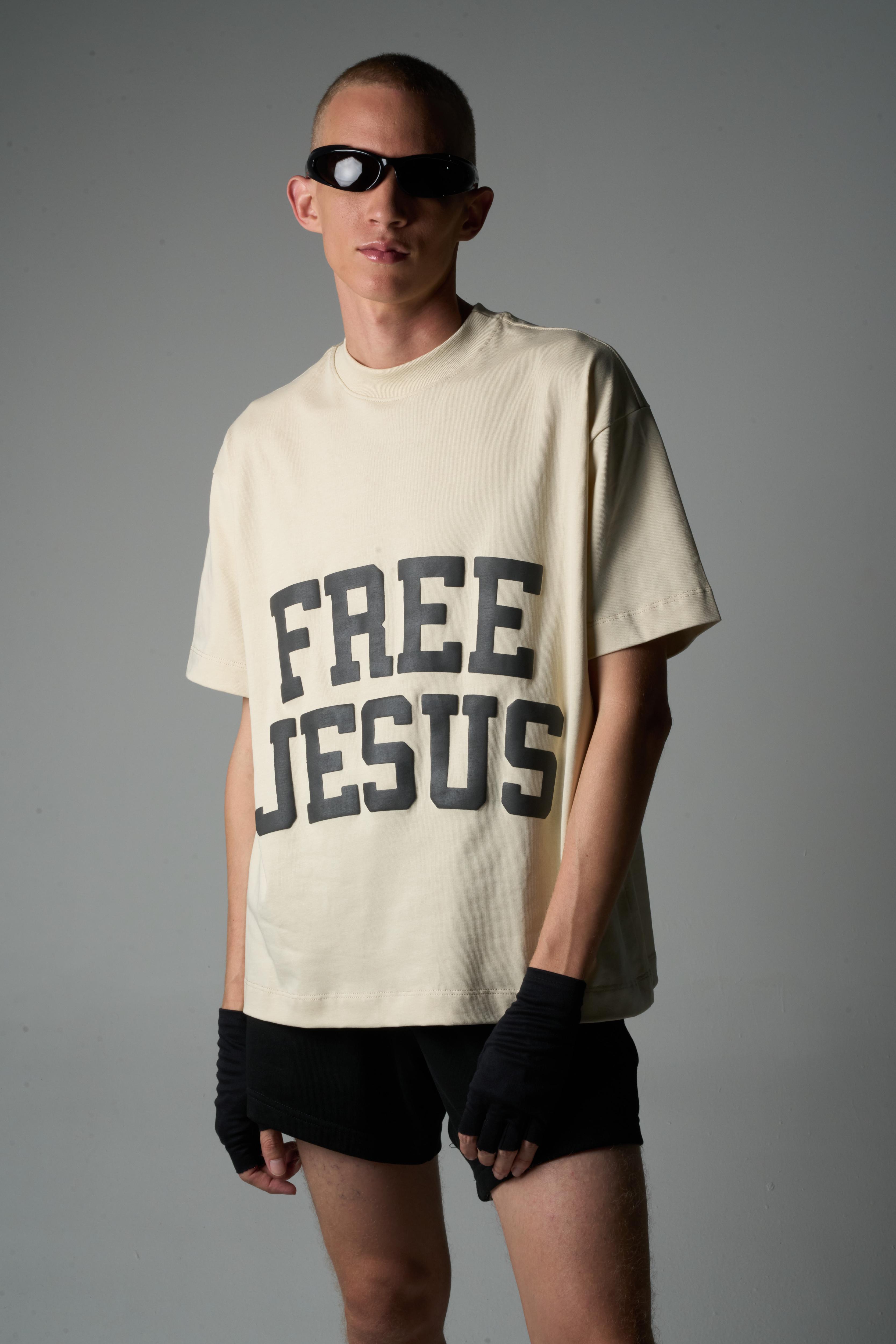 FREE JESUS OLIVE T-SHIRT