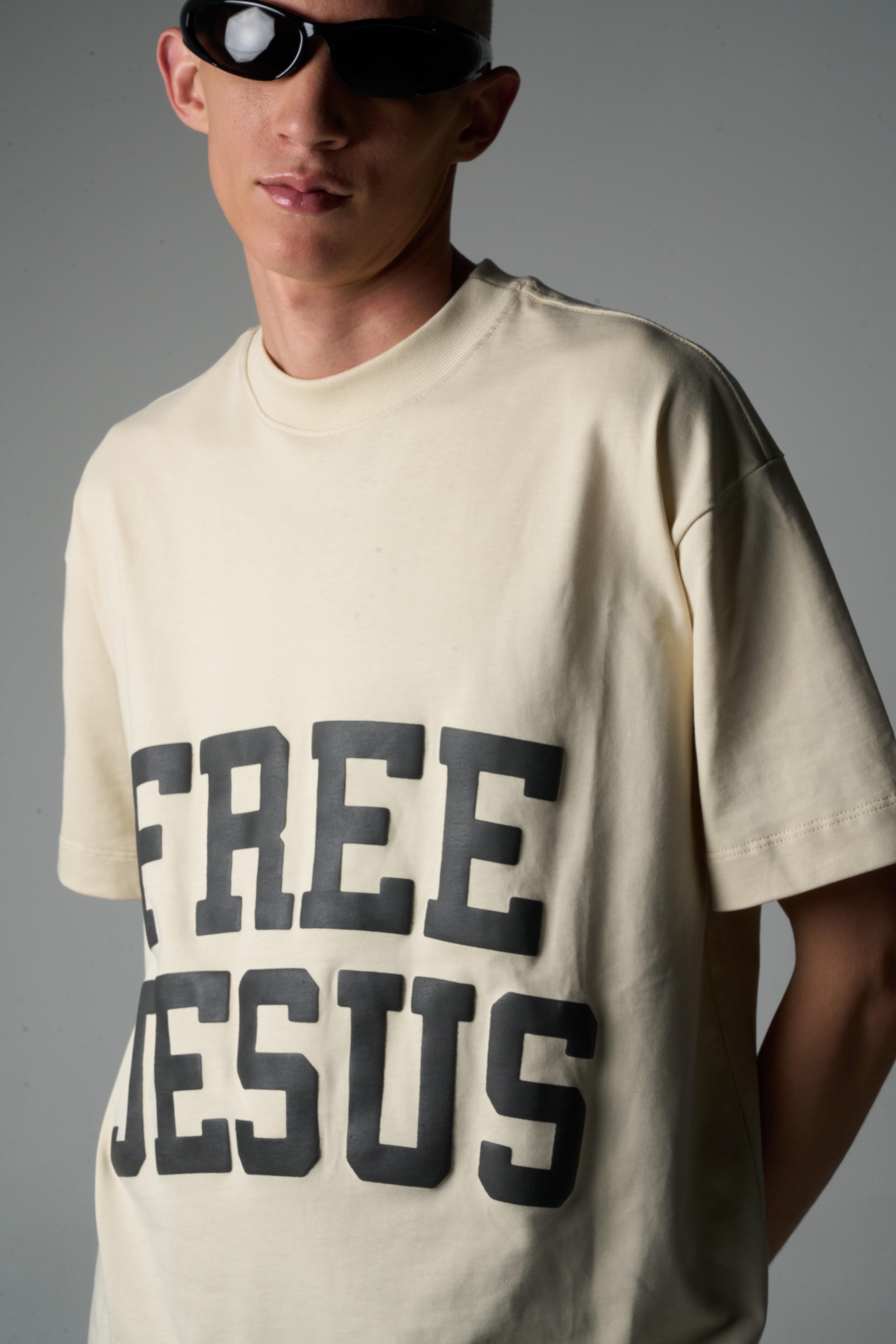 FREE JESUS OLIVE T-SHIRT