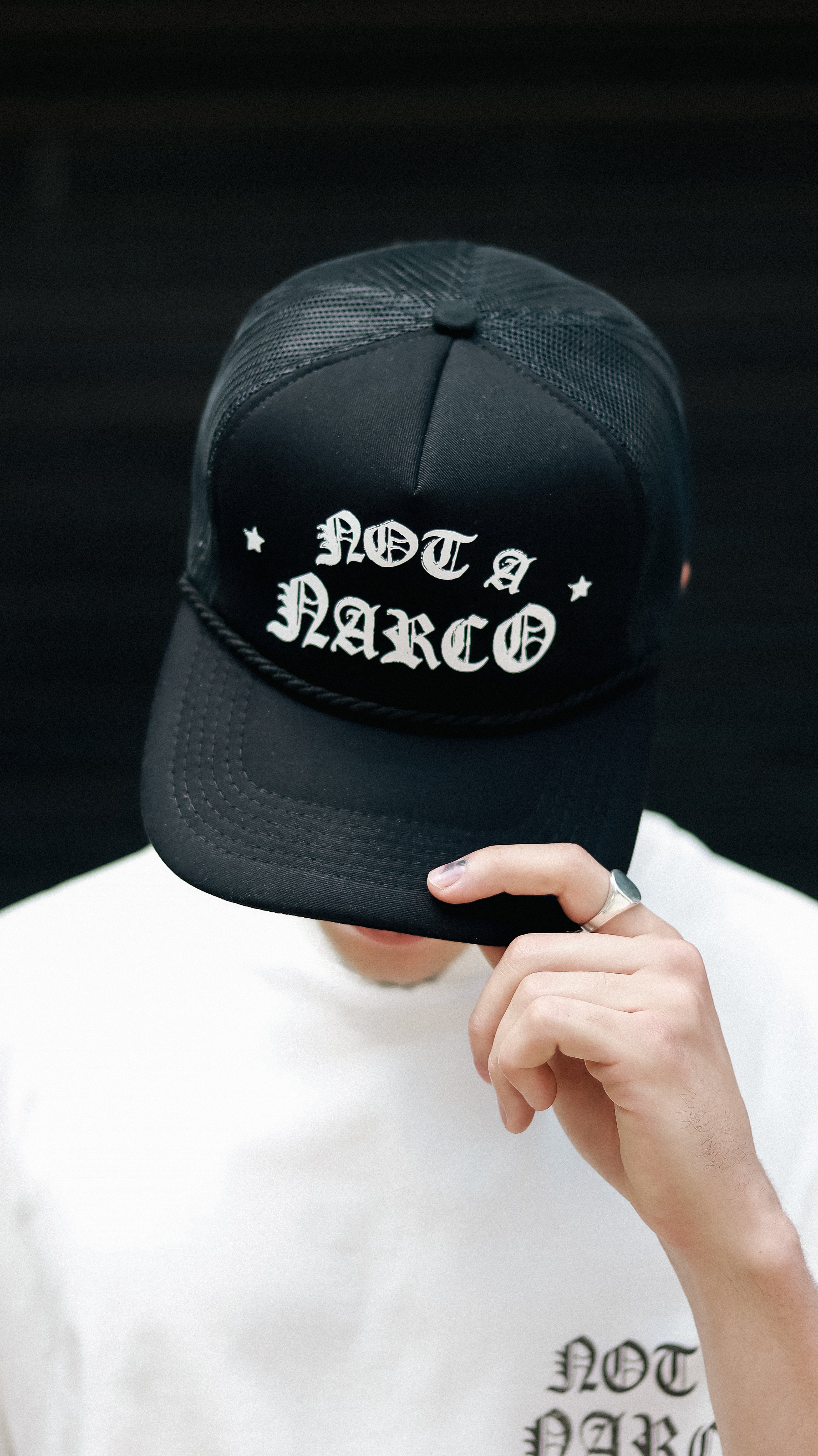 NOT A NARCO™ SOUVENIR BLACK/WHITE CAP