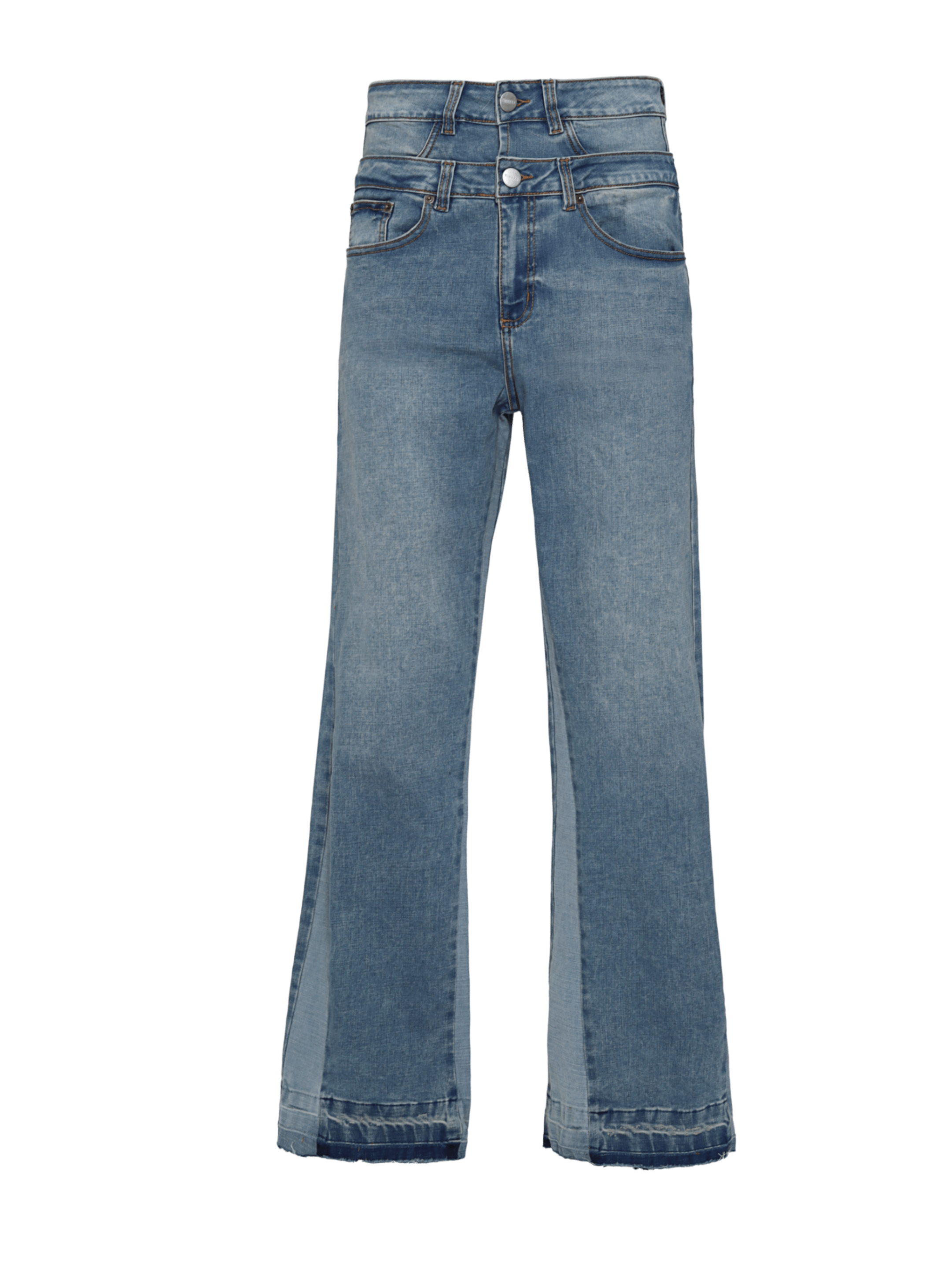 DOUBLE BLUE FLARED JEANS