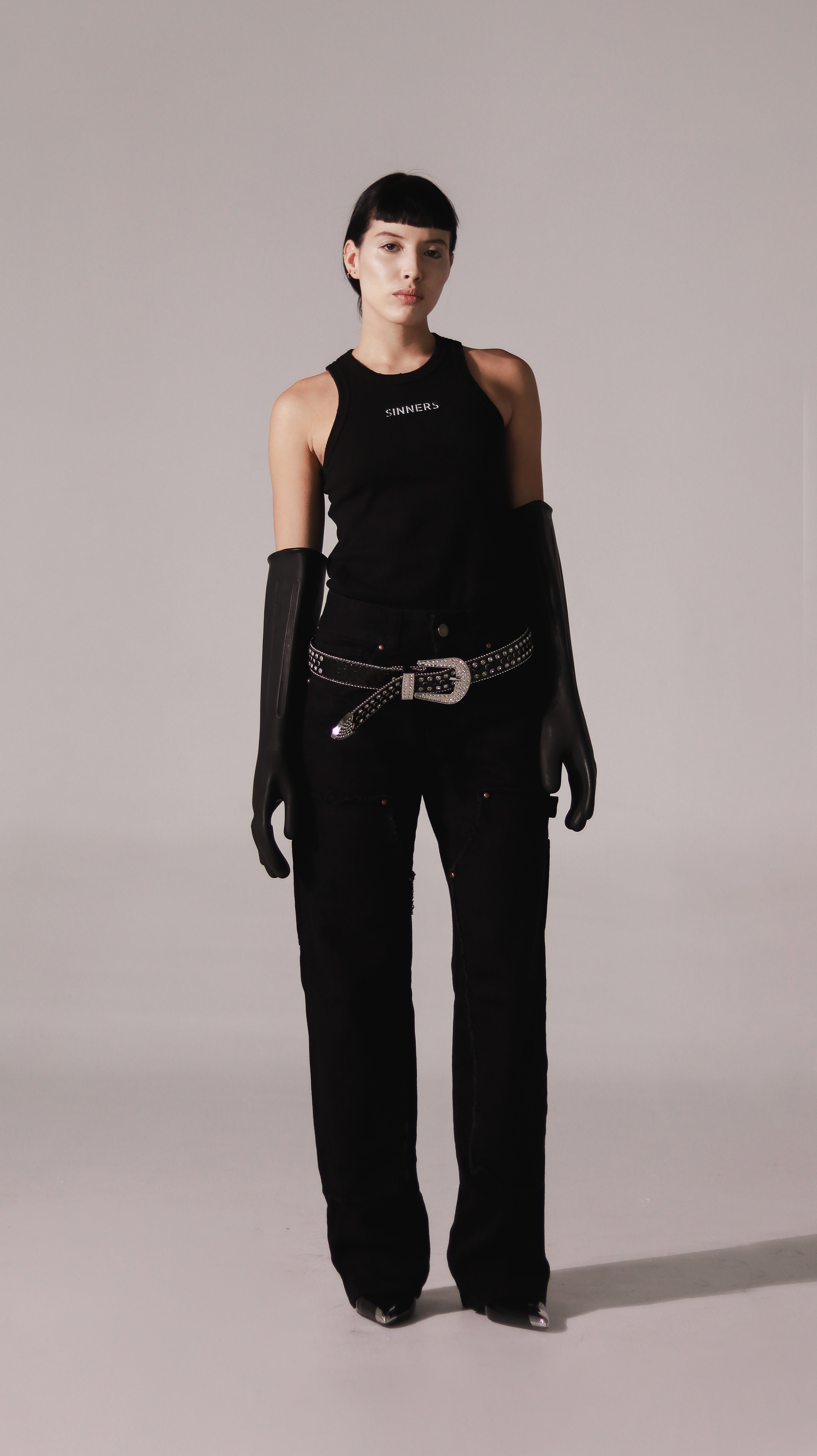 LES MAÇONS TANK TOP BLACK