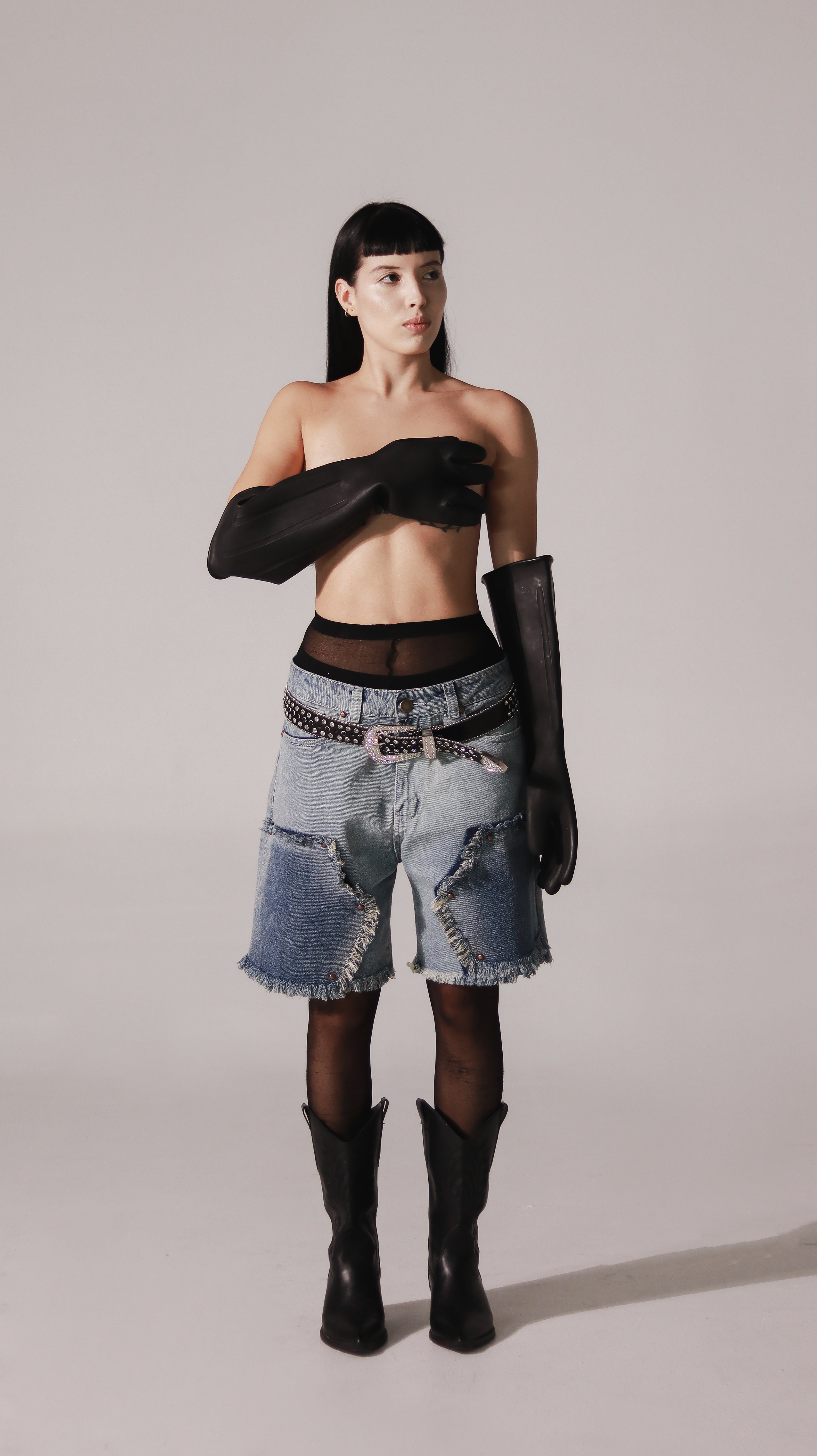 LES MAÇONS DENIM SHORTS