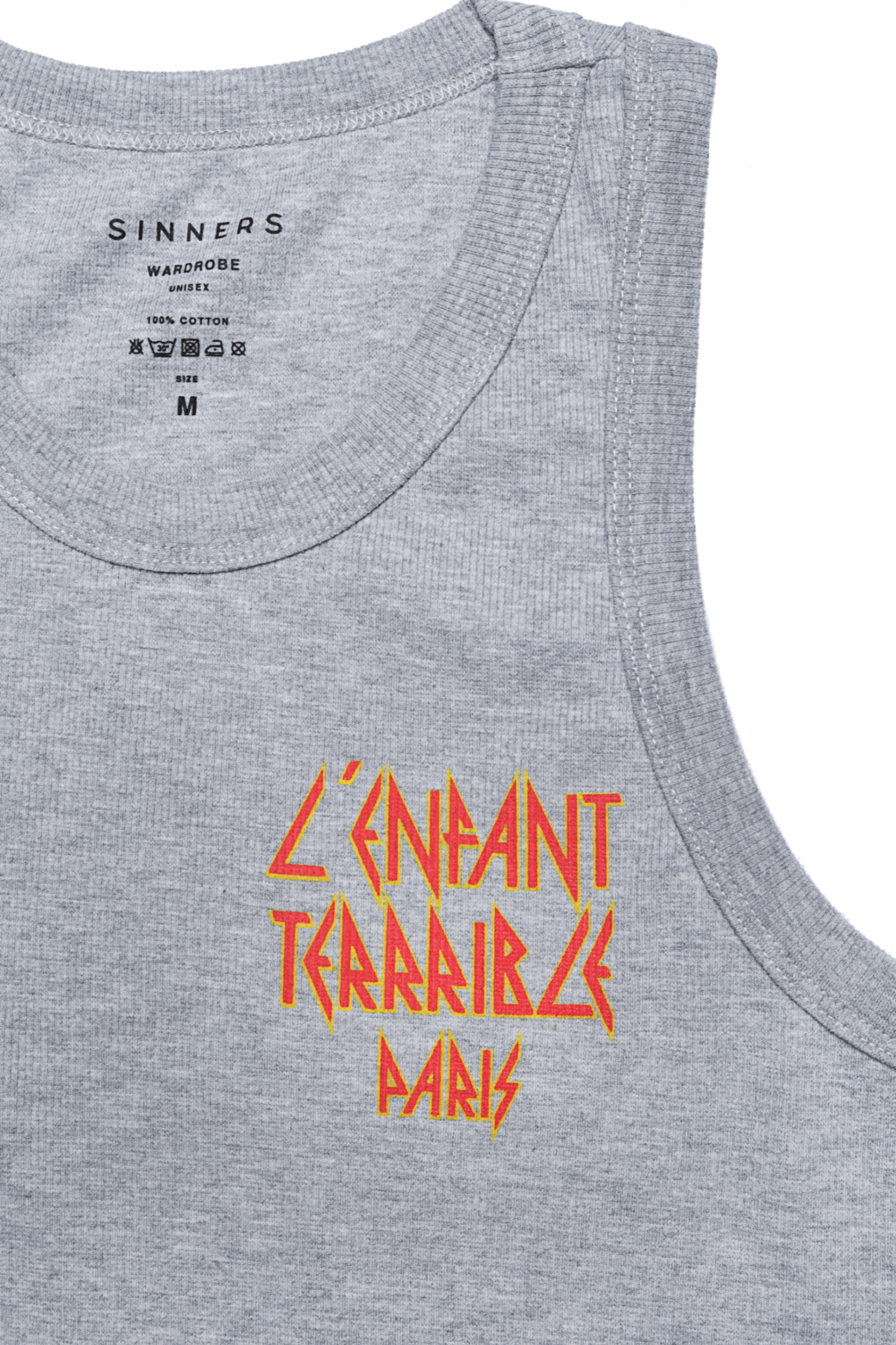 L'ENFANT GRAY MEN TANK TOP