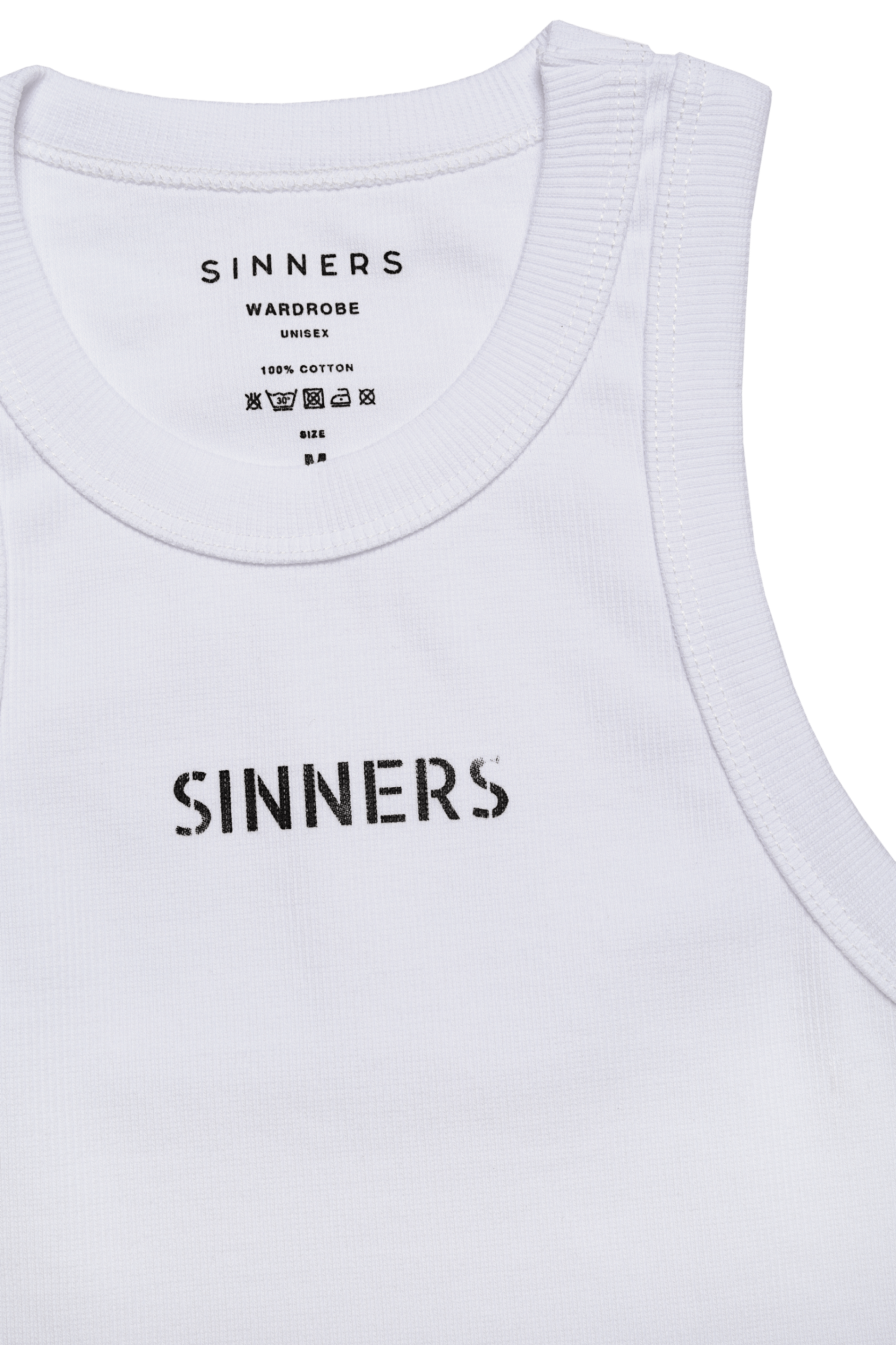 SINNERS WHITE MEN TANK TOP