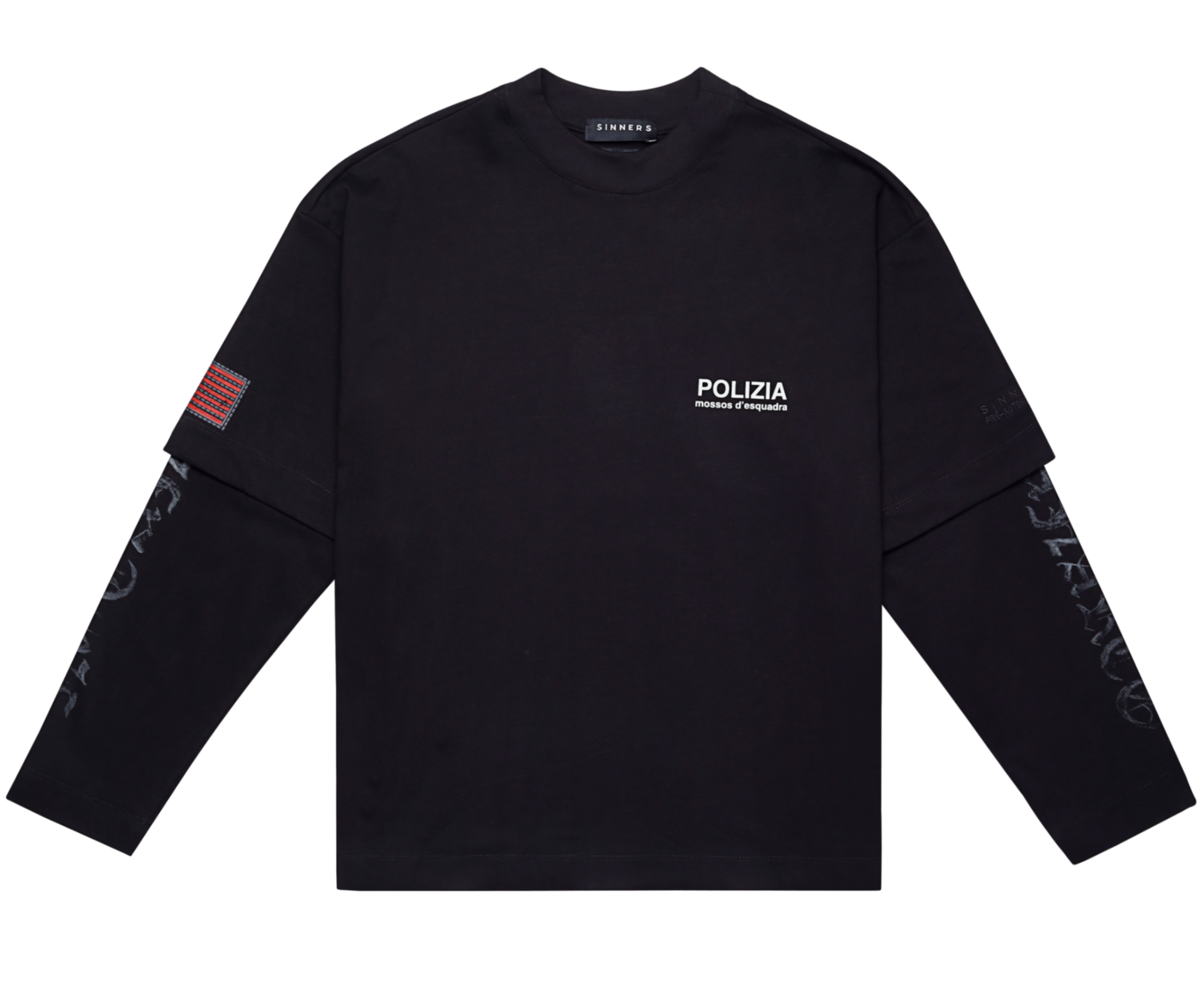 POLIZIA BLACK DOUBLE SLEEVE