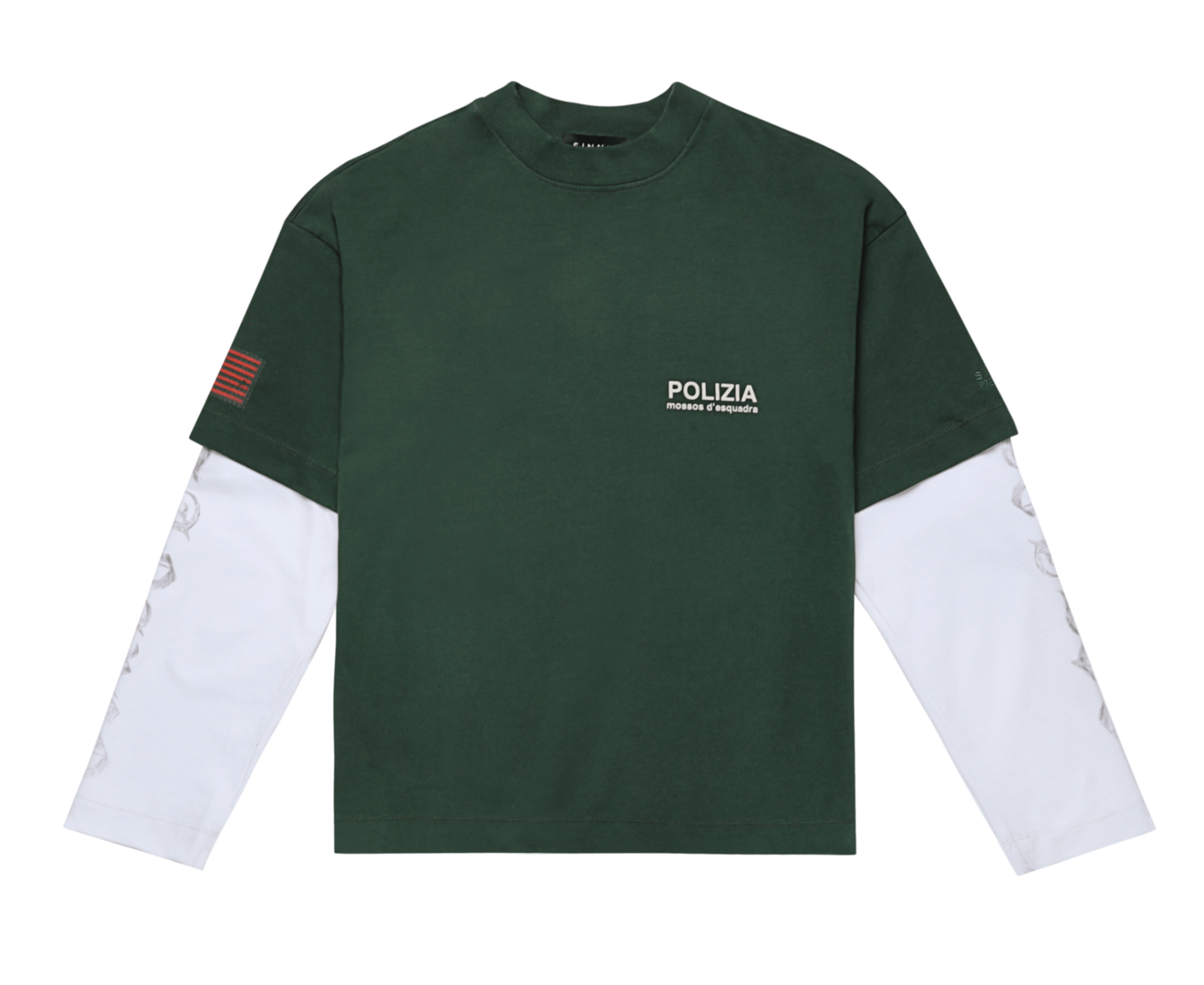 POLIZIA GREEN DOUBLE SLEEVE