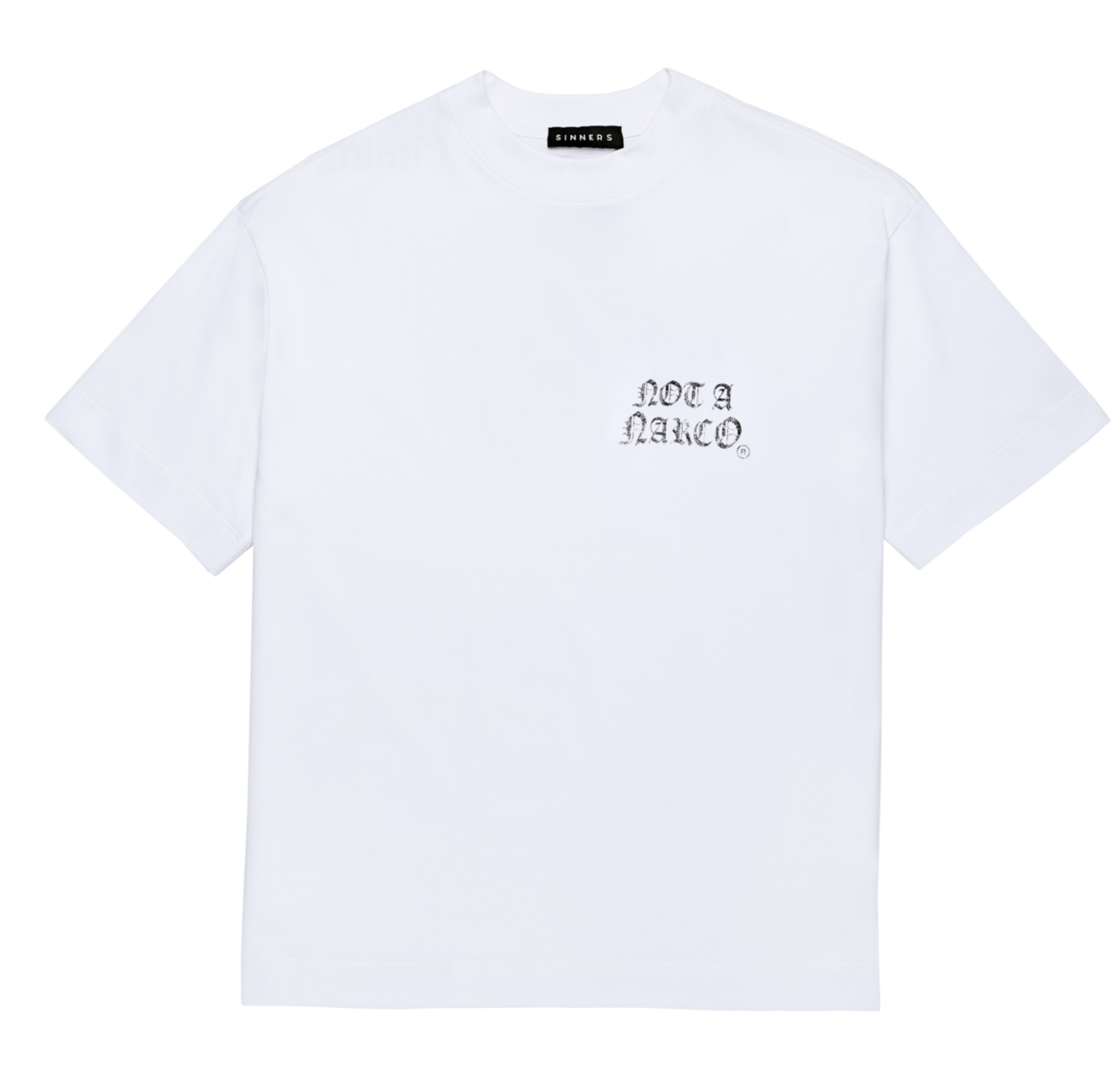 NOT A NARCO FW25 WHITE T-SHIRT