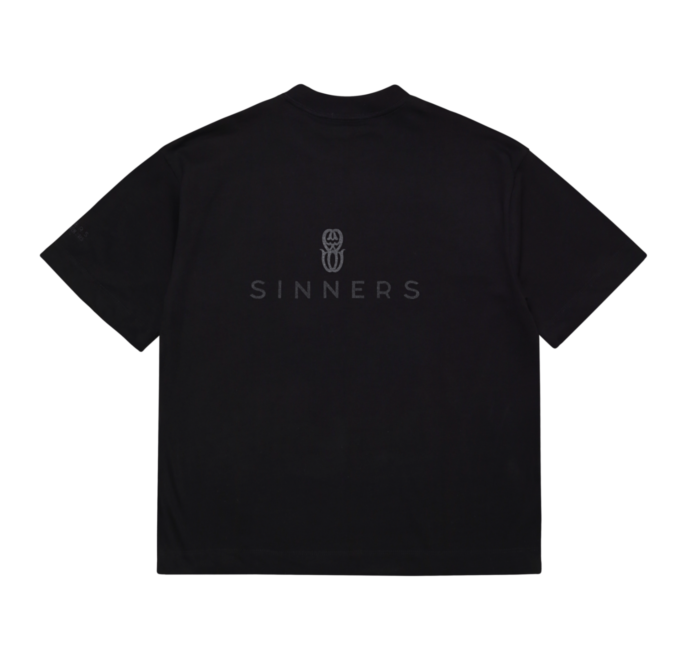 RHINESTONE LOGO BLACK T-SHIRT