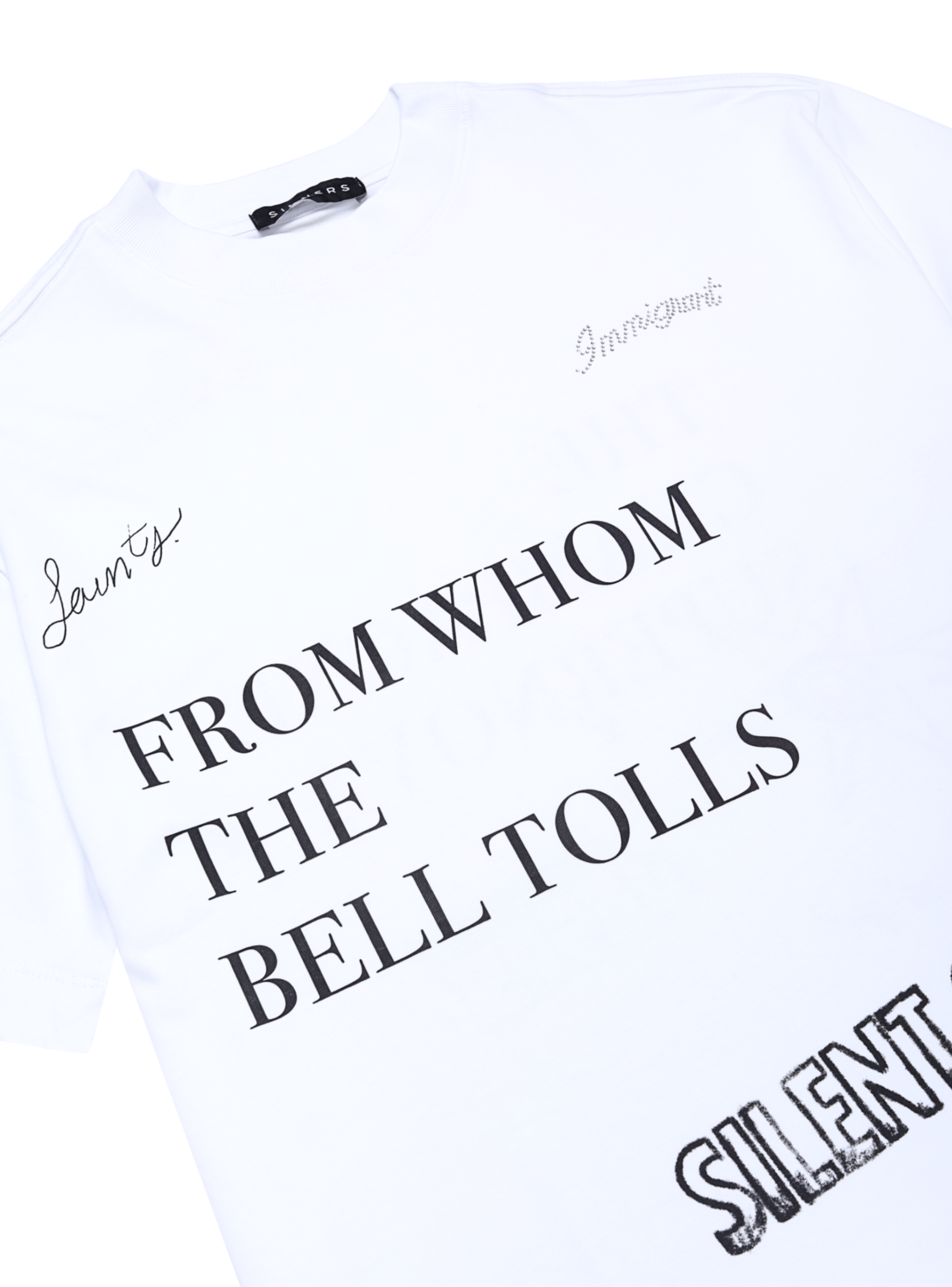 Camiseta blanca con estampado suculento