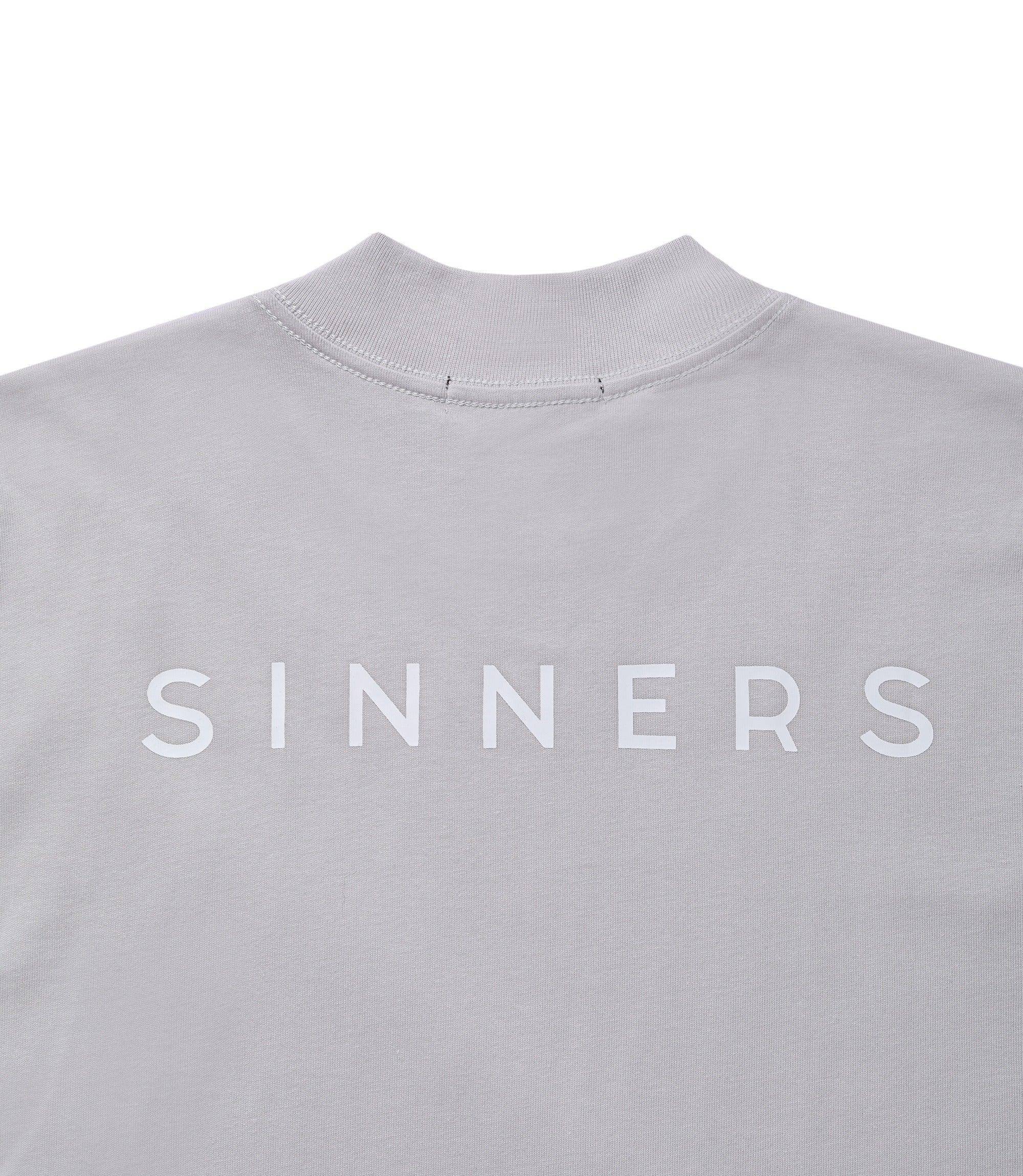 Logo sobre t-shirt gris regular de algodón 240gsm