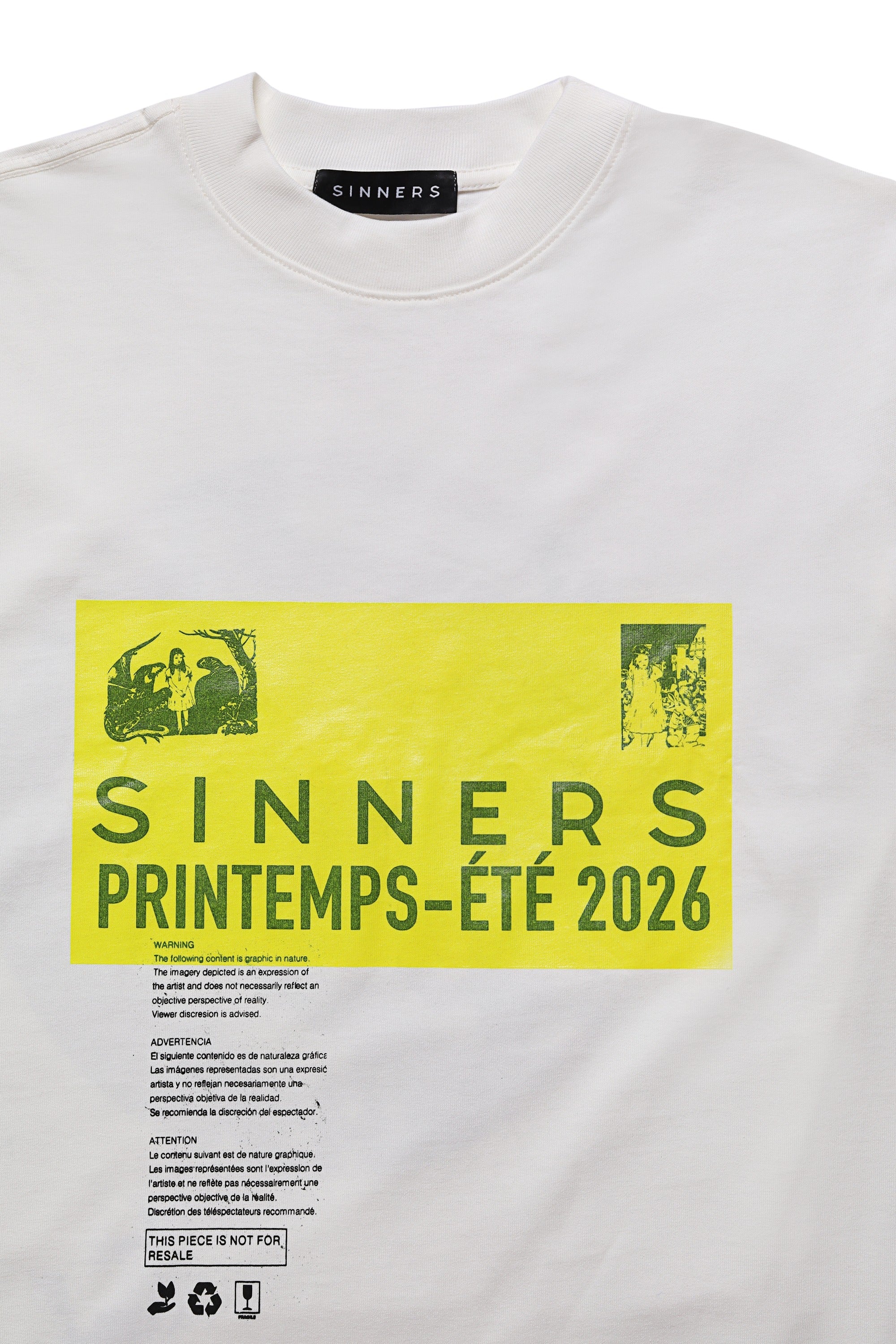 PRE-CAUCION CREME T-SHIRT — SINNERS