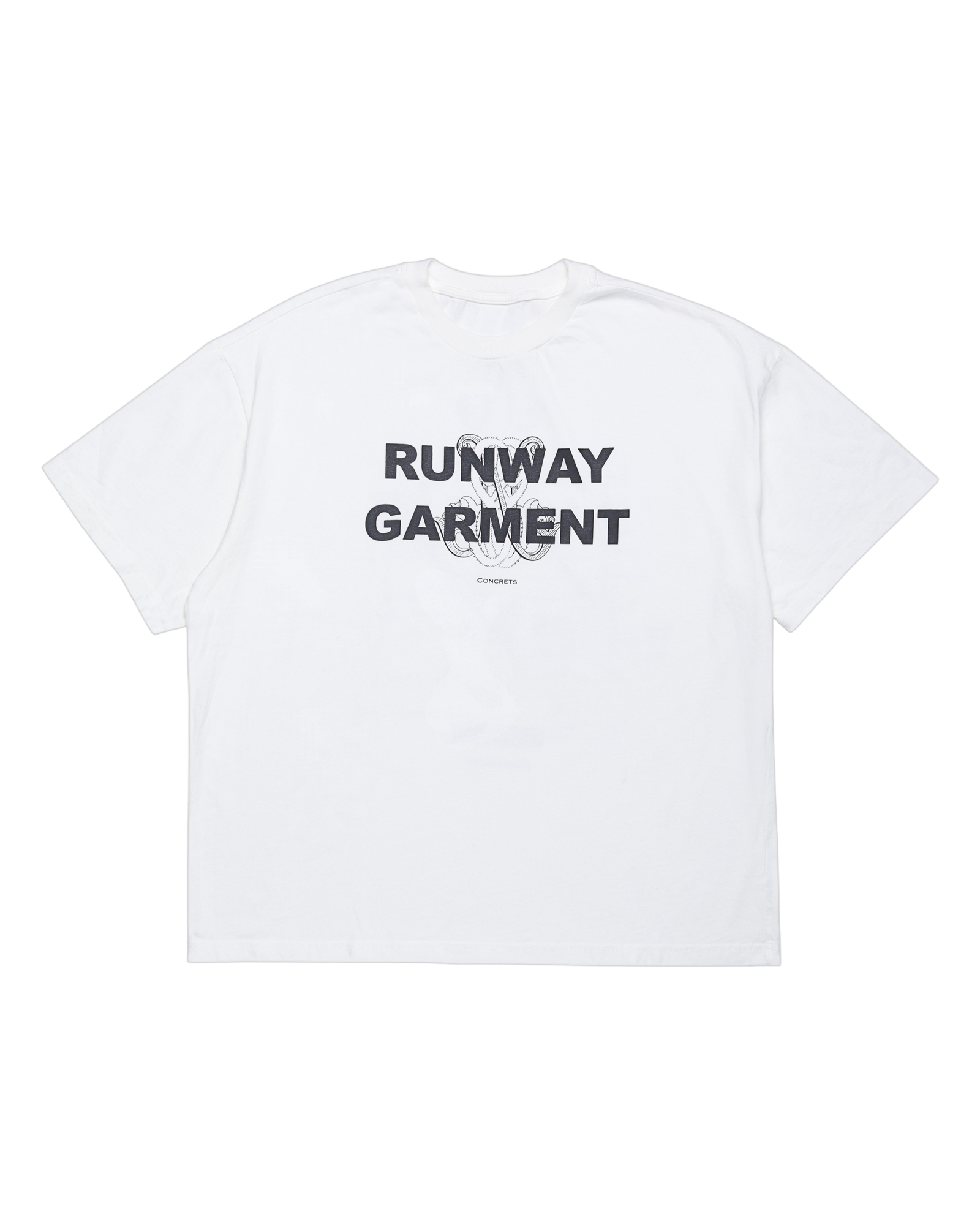 RUNWAY GARMENT T-SHIRT — WHITE LANDING