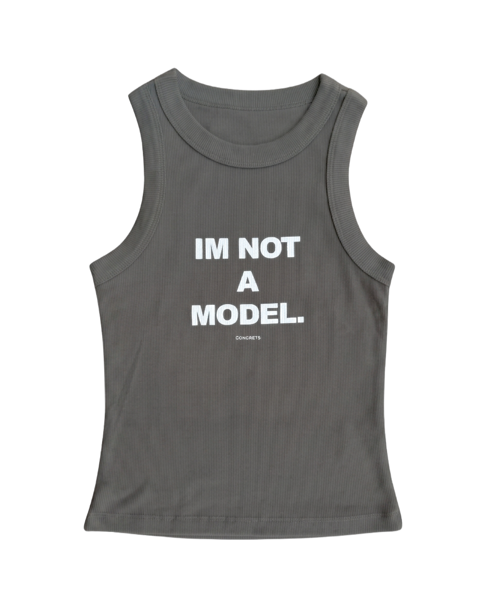 I'M NOT A MODEL TANK TOP — GREEN LANDING