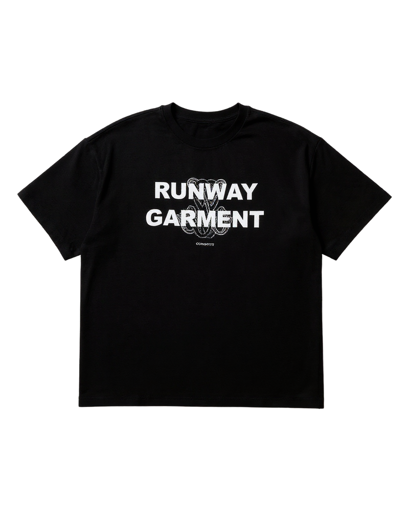 RUNWAY GARMENT T-SHIRT — BLACK