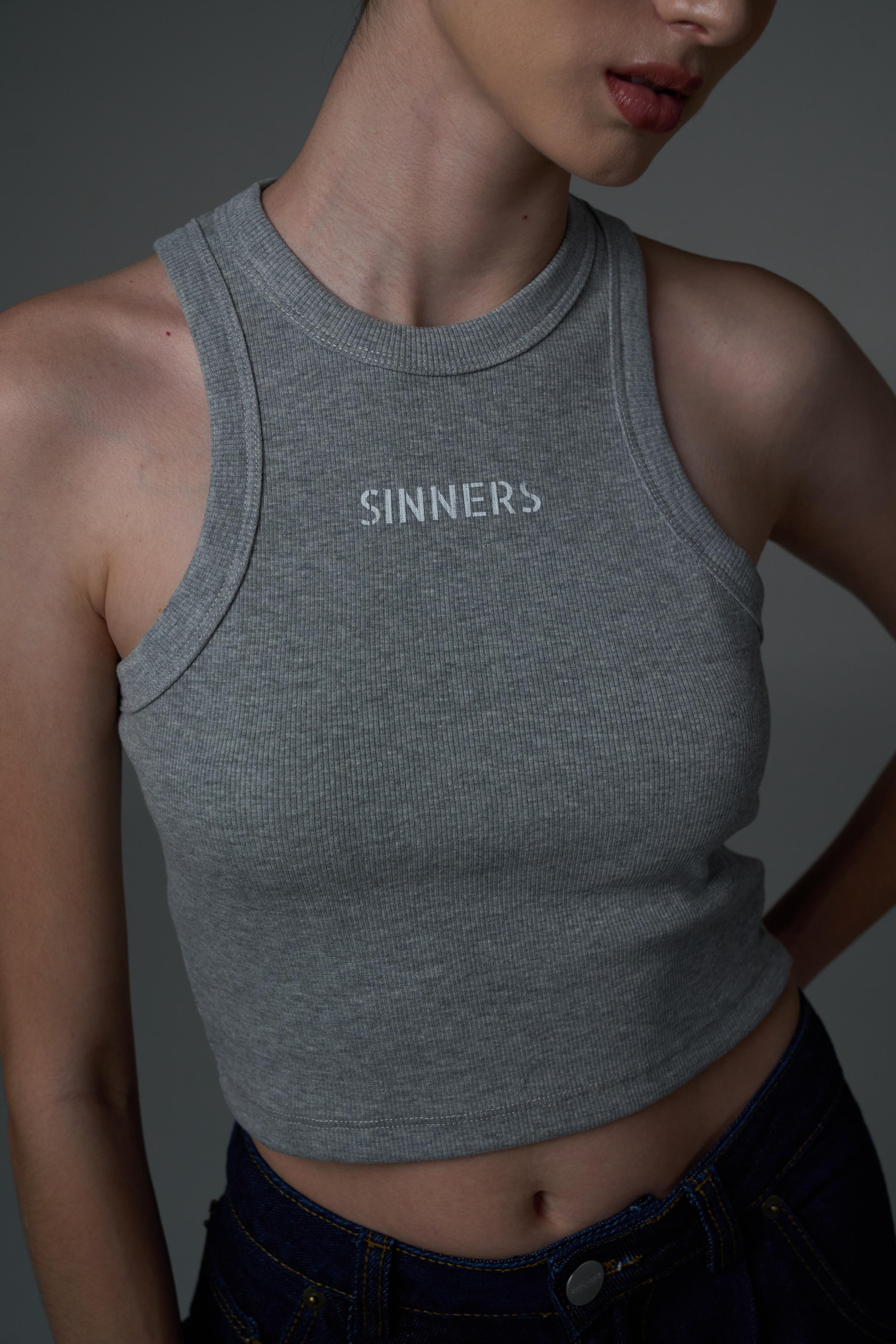 SINNERS GRAY WOMEN TANK TOP