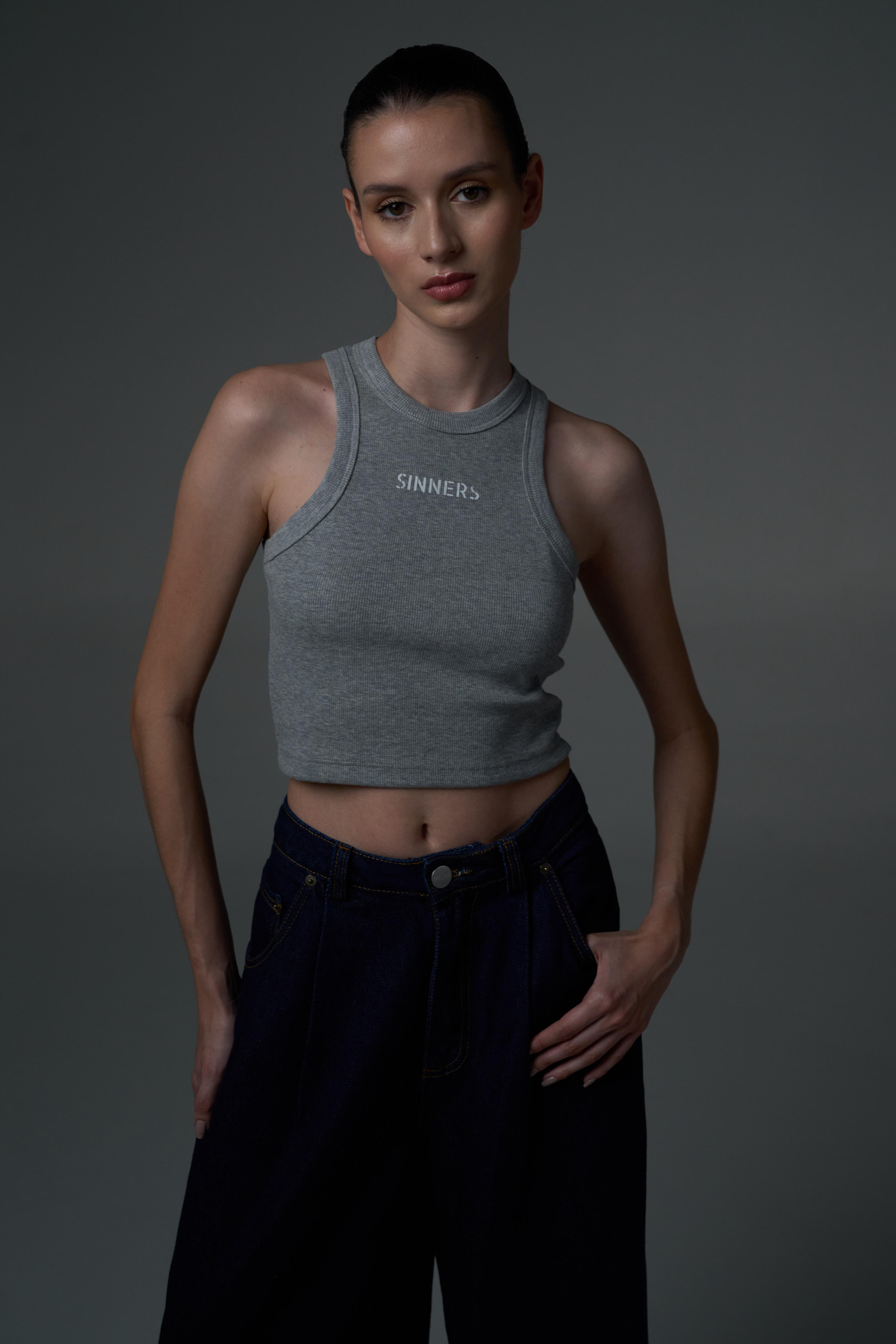 SINNERS GRAY WOMEN TANK TOP