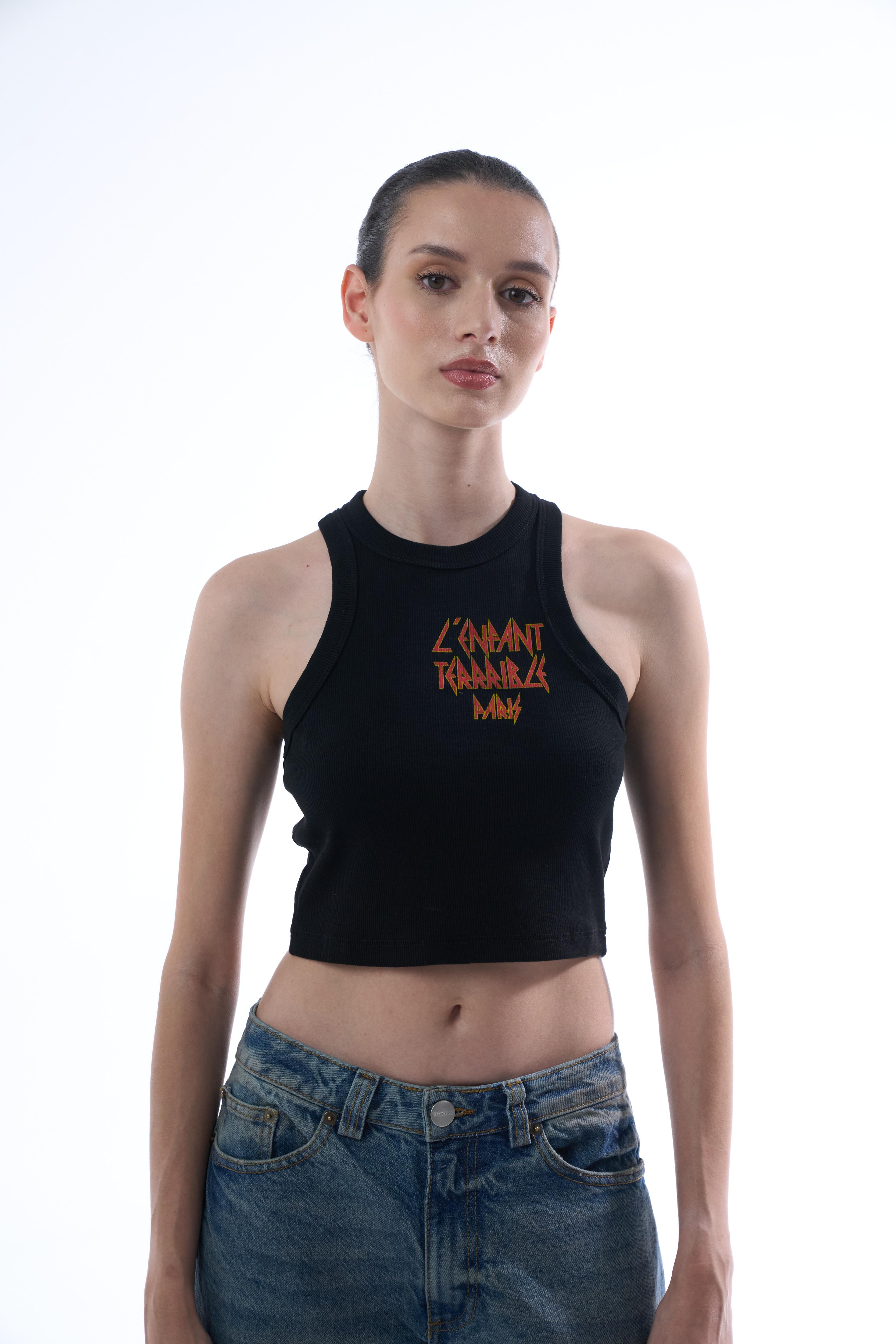 L'ENFANT BLACK WOMEN TANK TOP