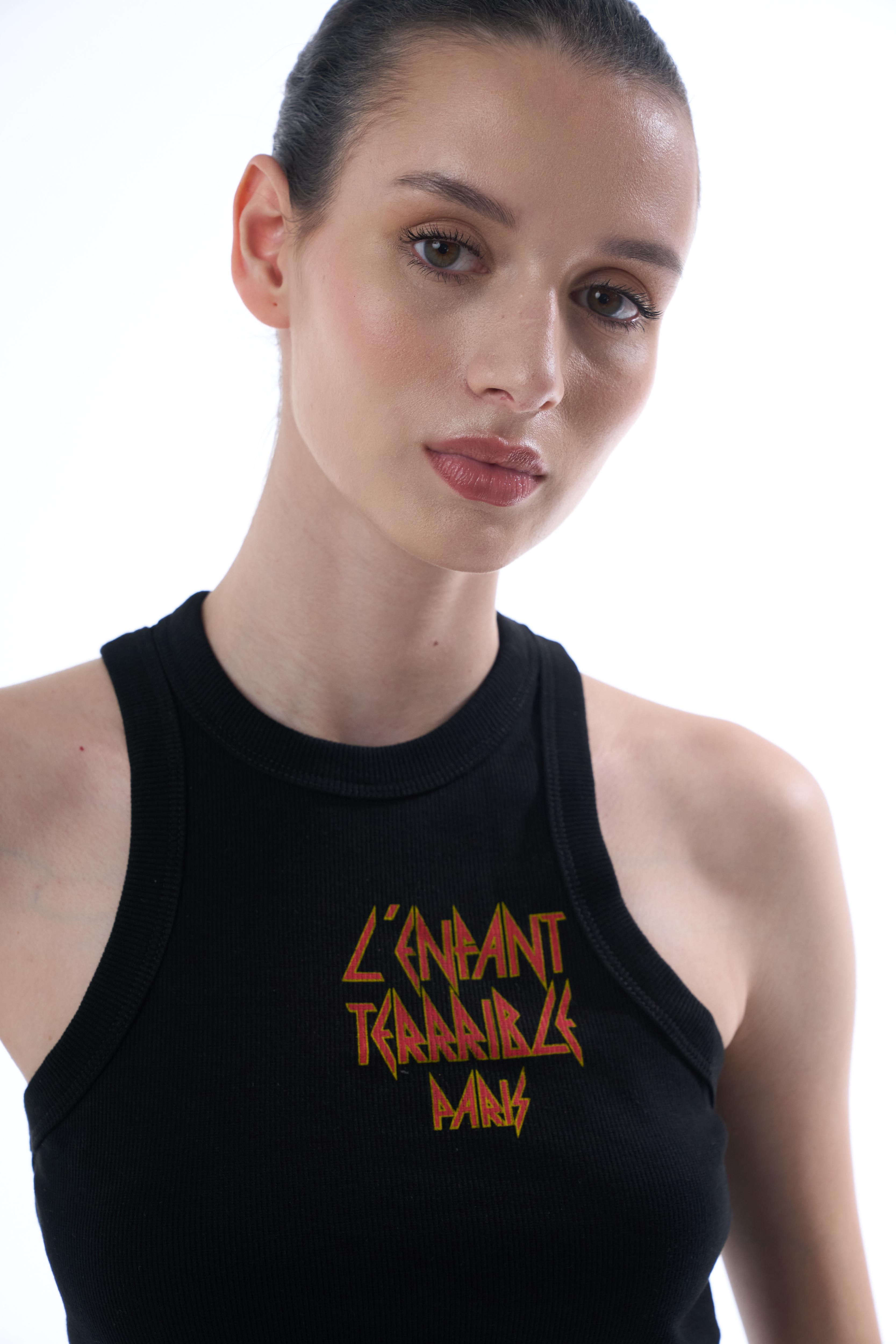 L'ENFANT BLACK WOMEN TANK TOP