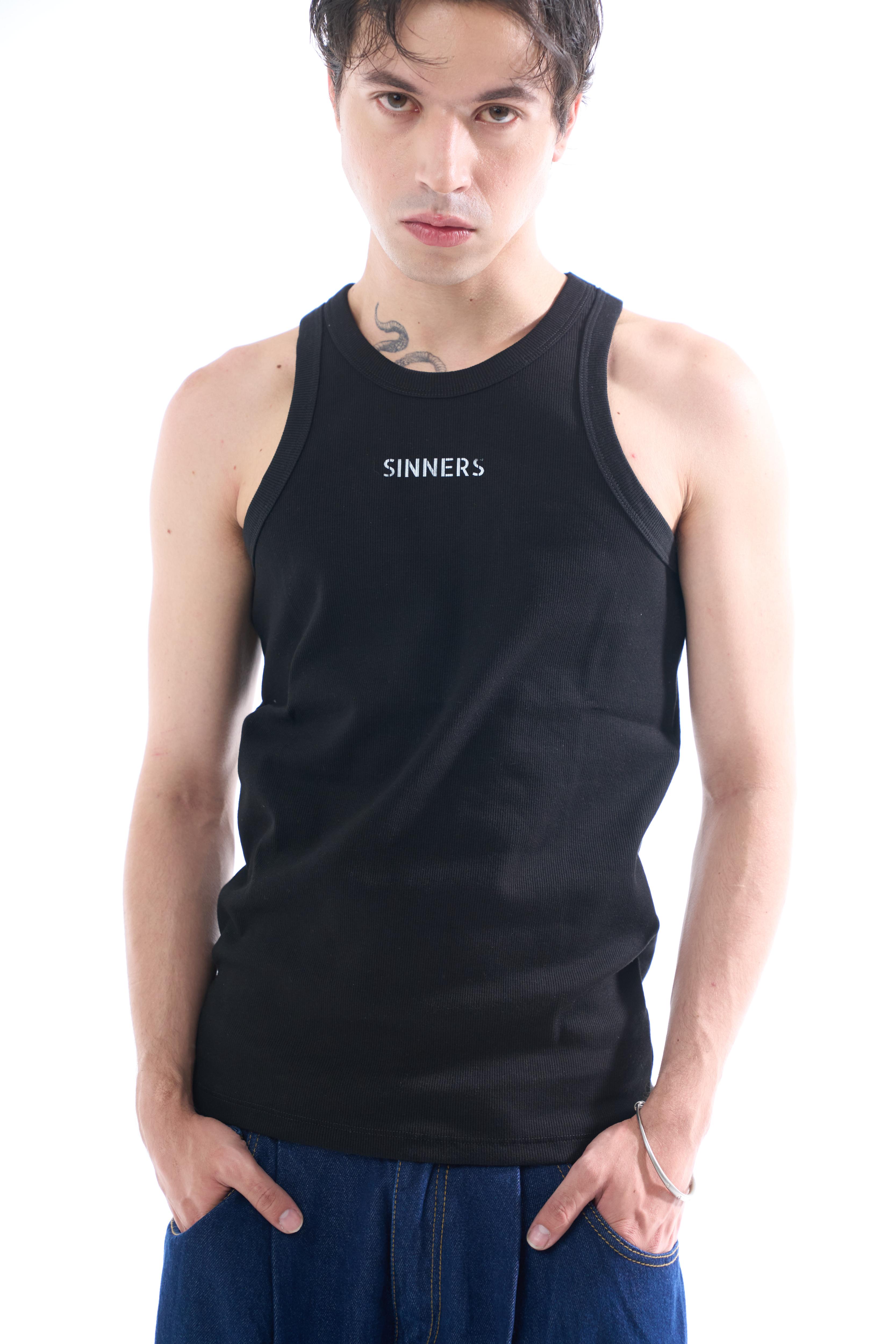 SINNERS BLACK MEN TANK TOP
