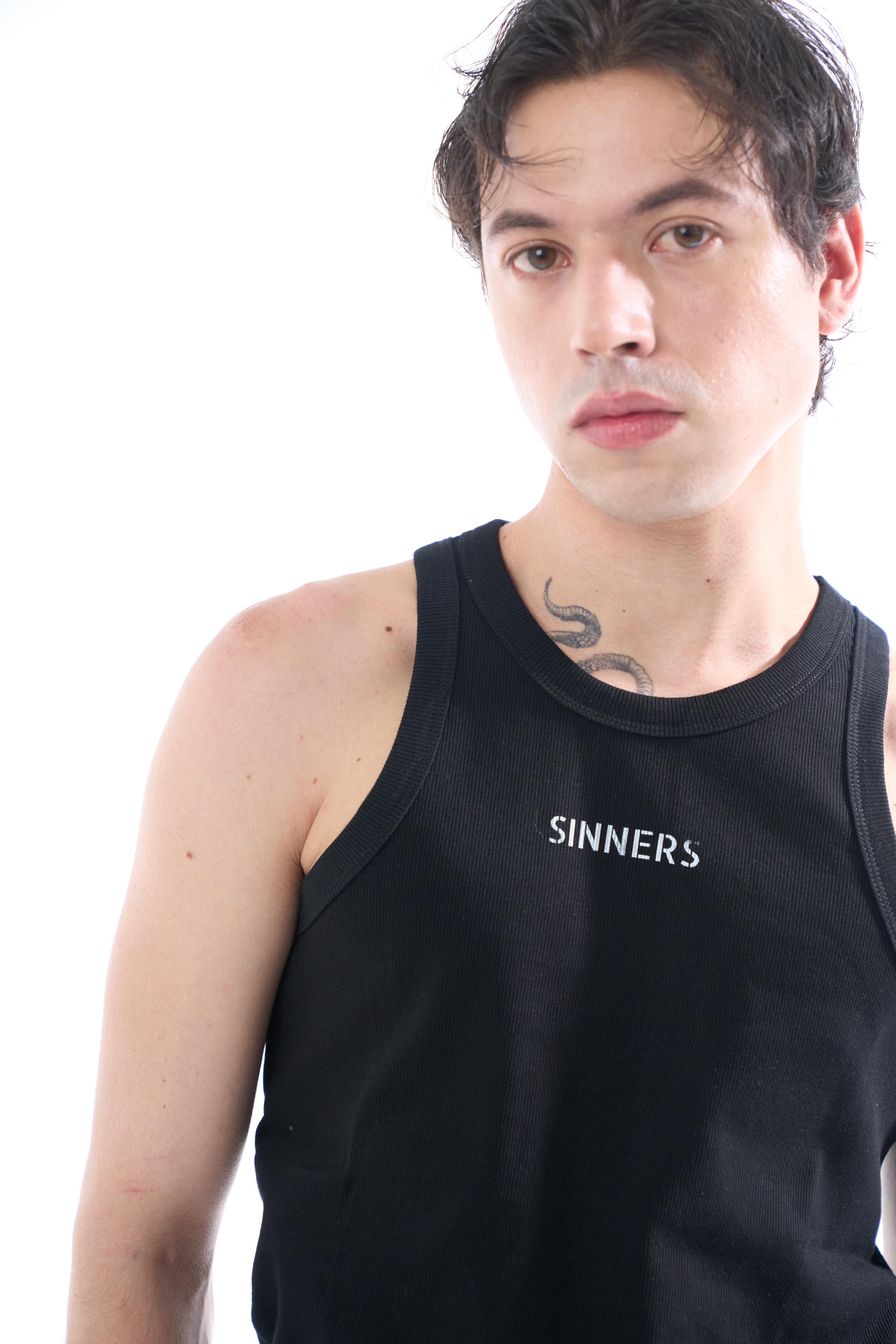 SINNERS BLACK MEN TANK TOP