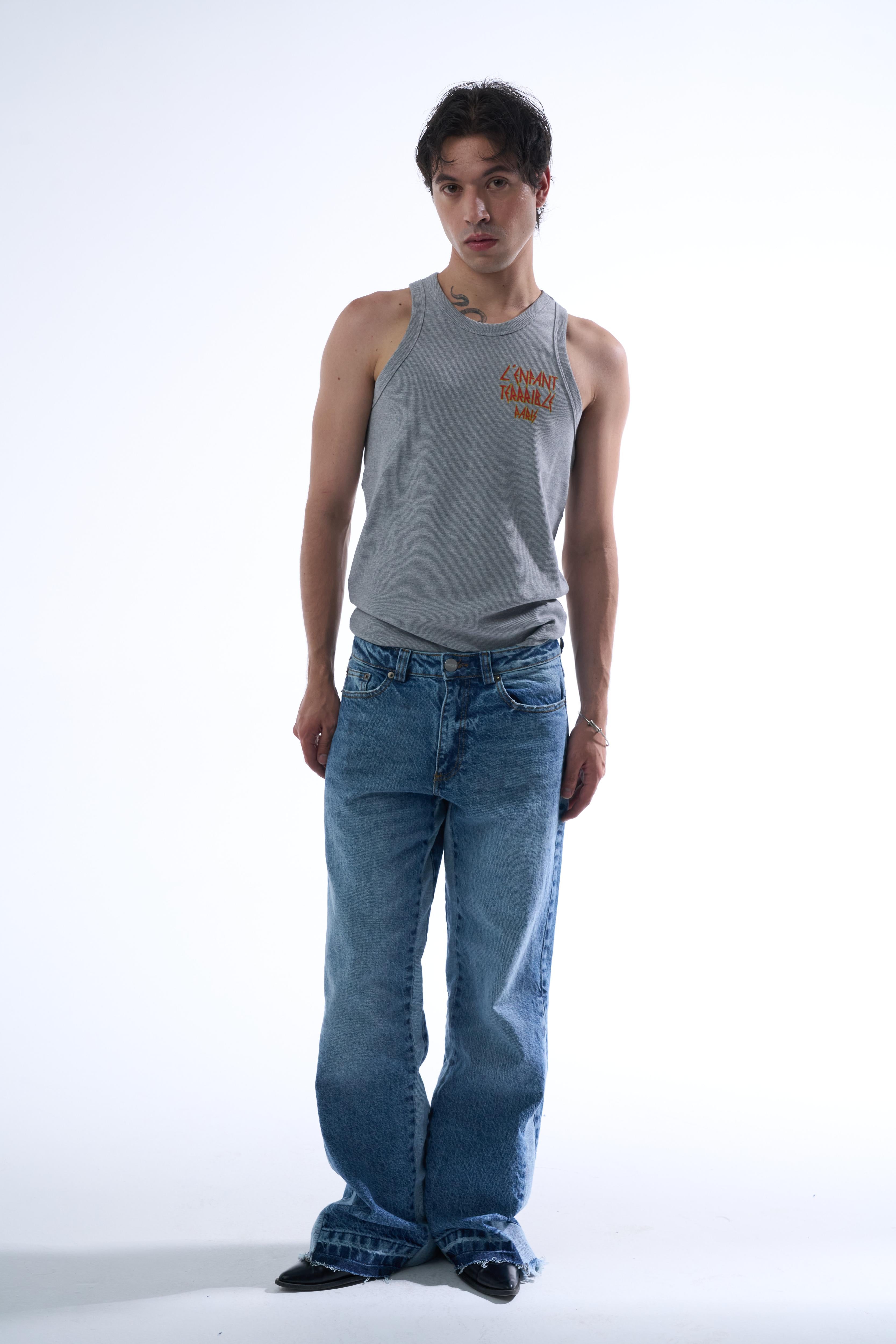 L'ENFANT GRAY MEN TANK TOP