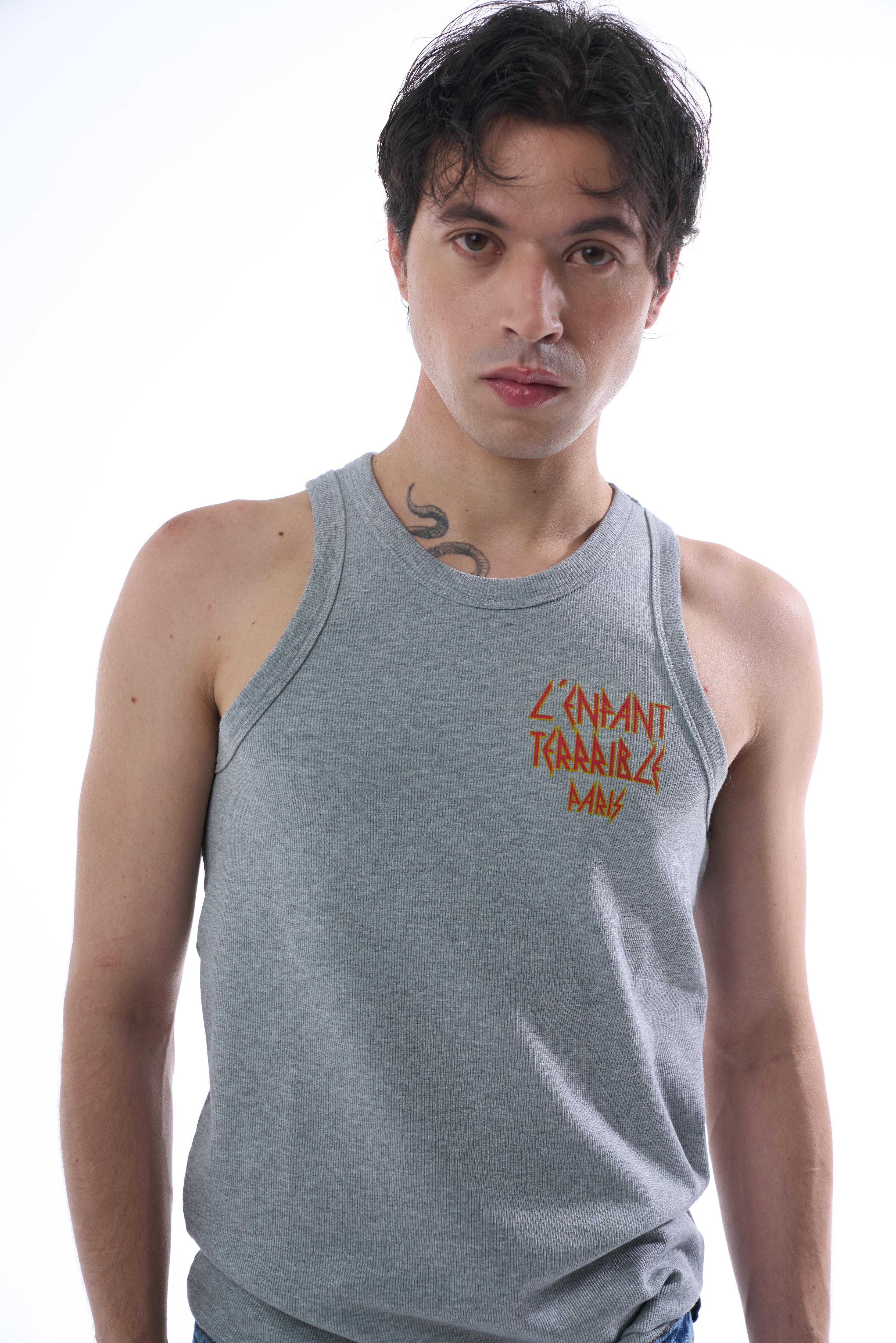L'ENFANT GRAY MEN TANK TOP