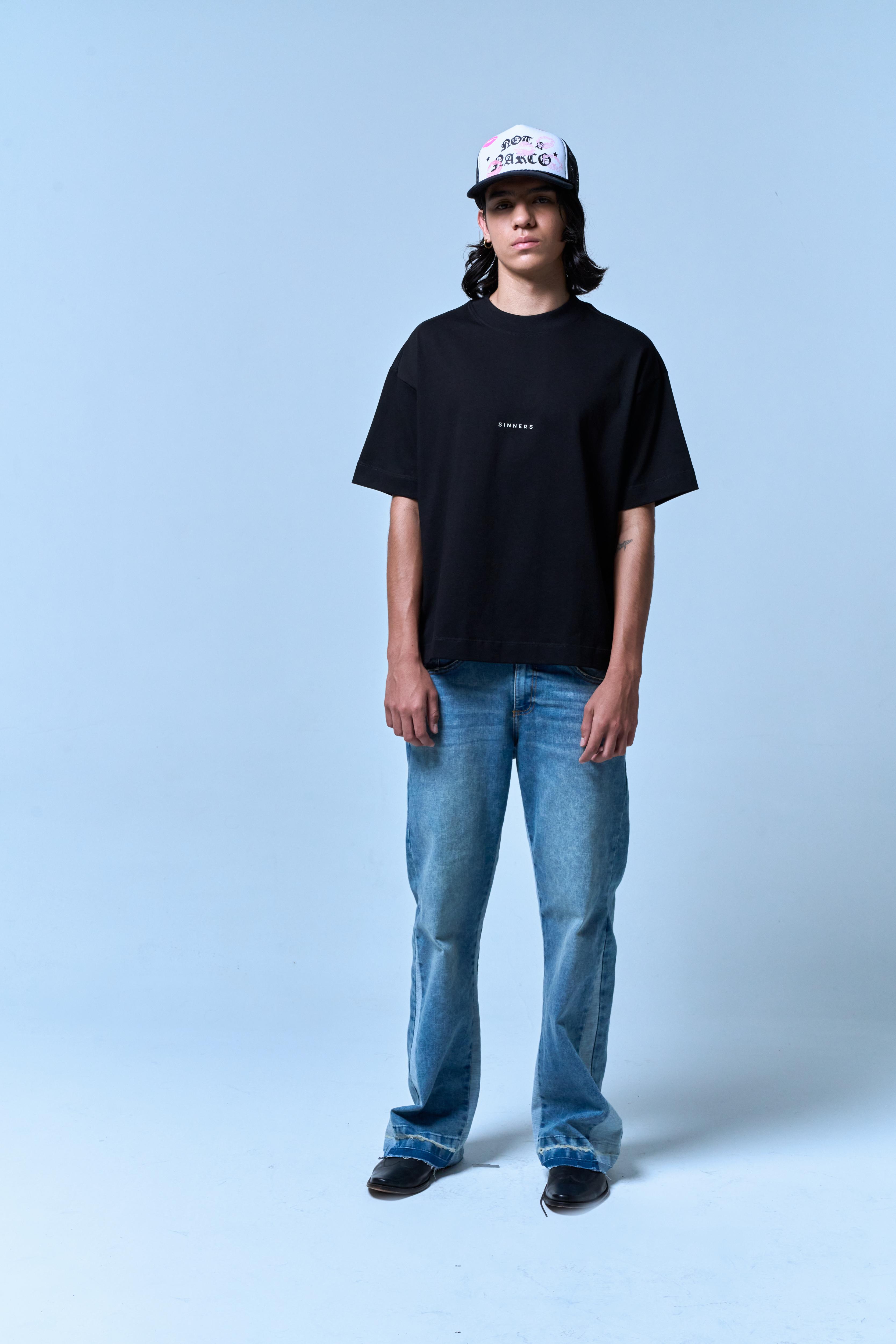 CENTER LOGO BLACK T-SHIRT