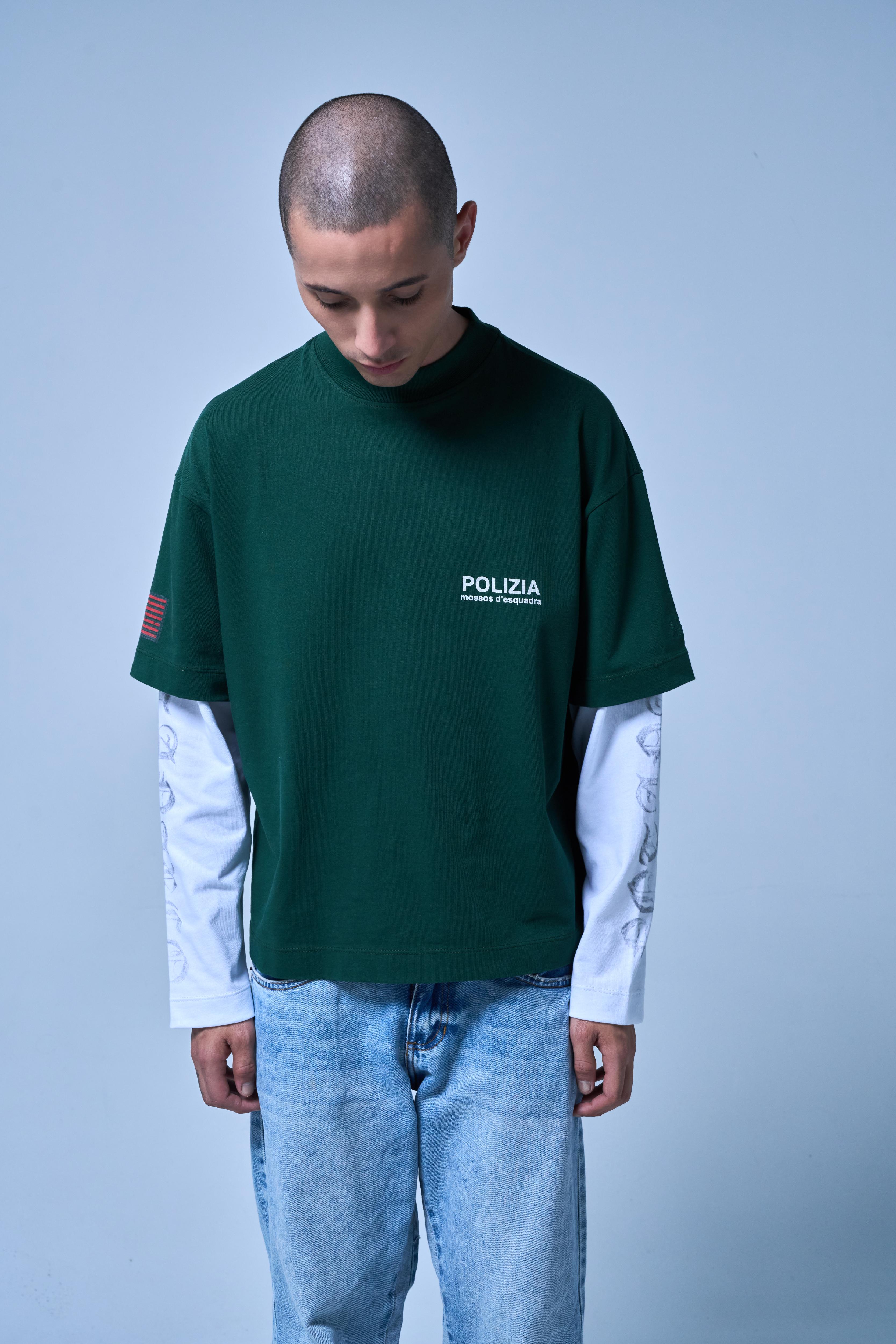 POLIZIA GREEN DOUBLE SLEEVE