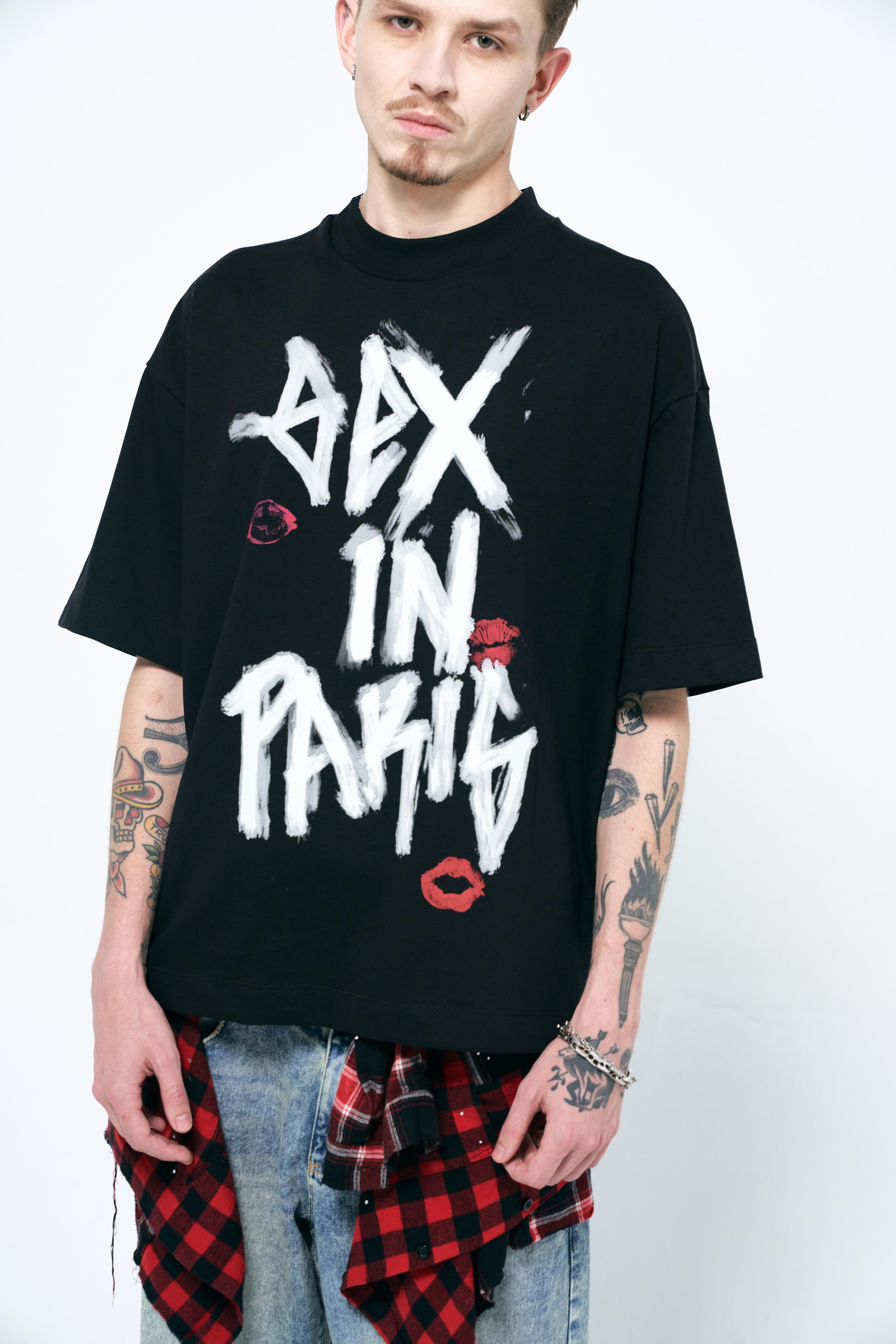 SEX IN PARIS BLACK OVERSIZED T-SHIRT