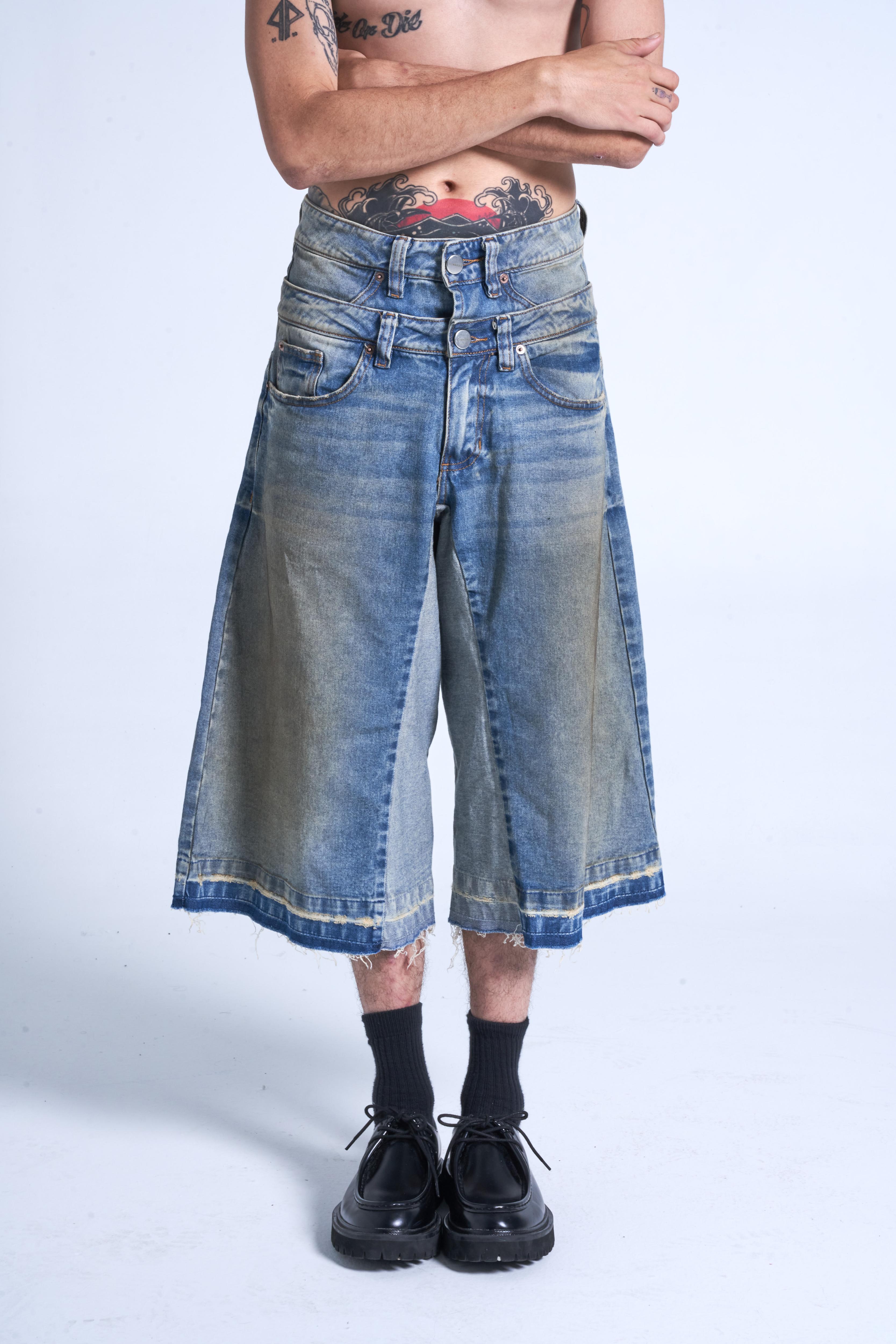 SINNERS DENIM JORTS