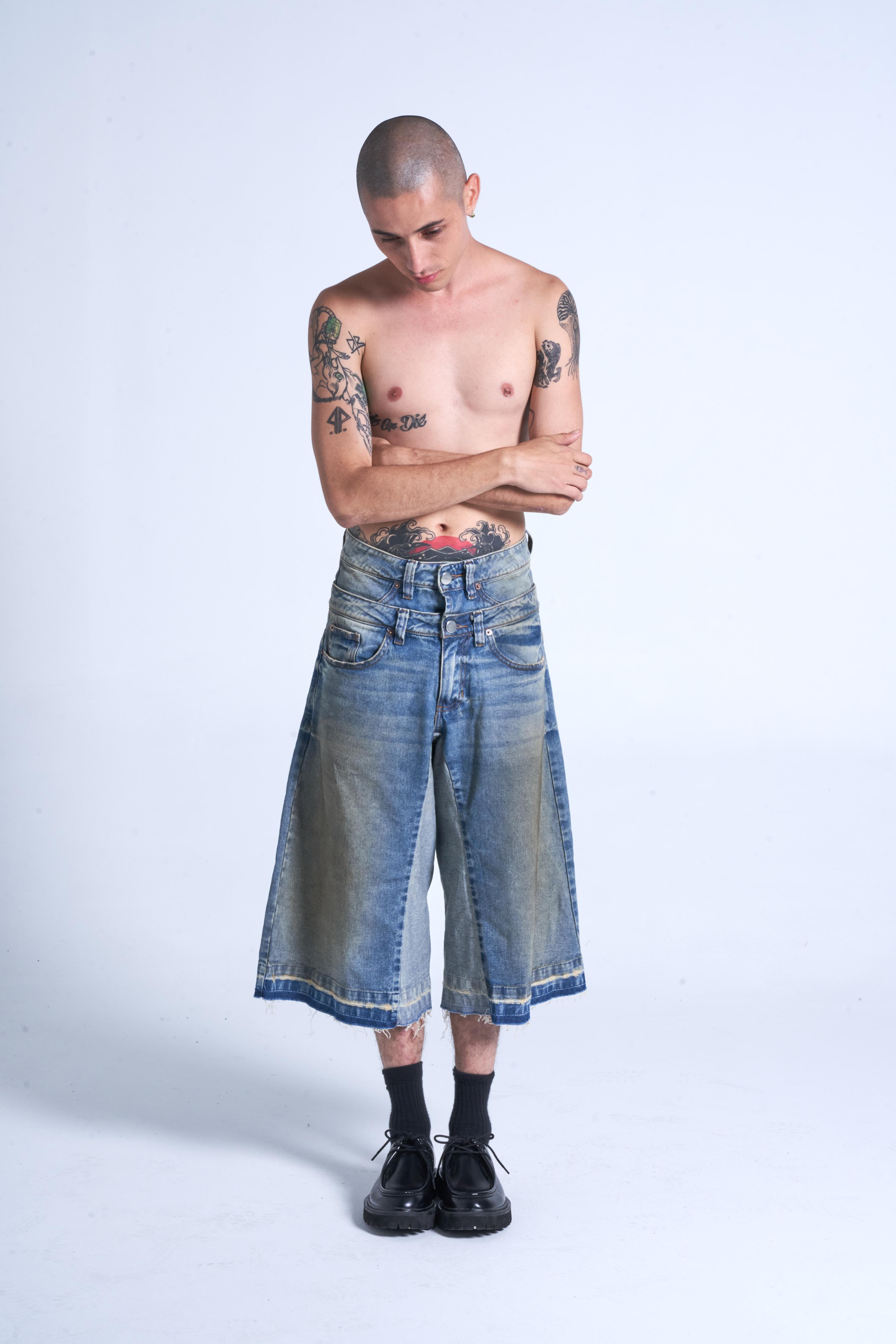 SINNERS DENIM JORTS